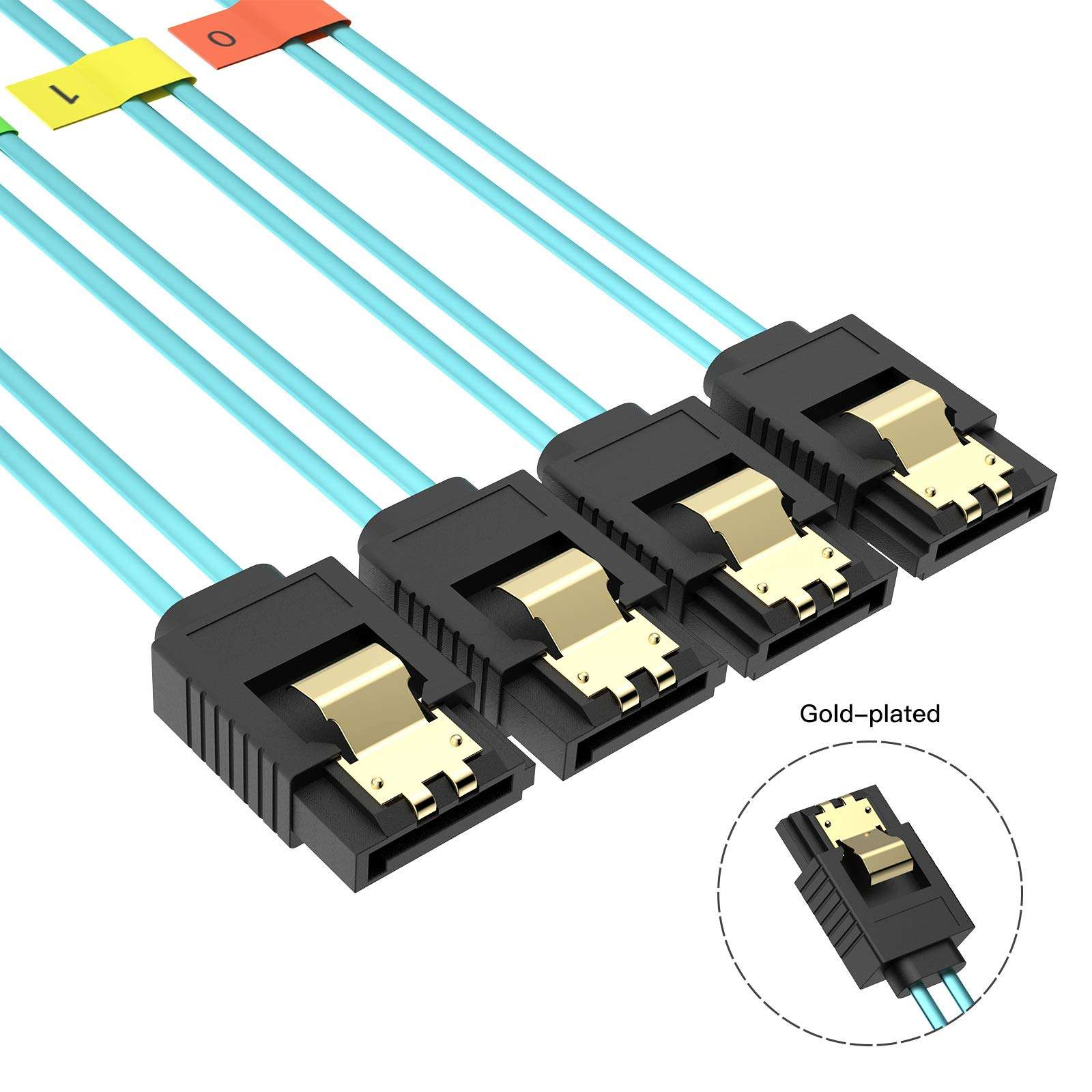 WORDIMA Mini SAS SATA Cables, SAS SATA SSD Cable SFF-8643 to 4xSATA Cable,Compatible SAS SSD2.5 Drive 3.5 HP Micron Samsung 2tb Intel or Raid Controller Hard Drive 6