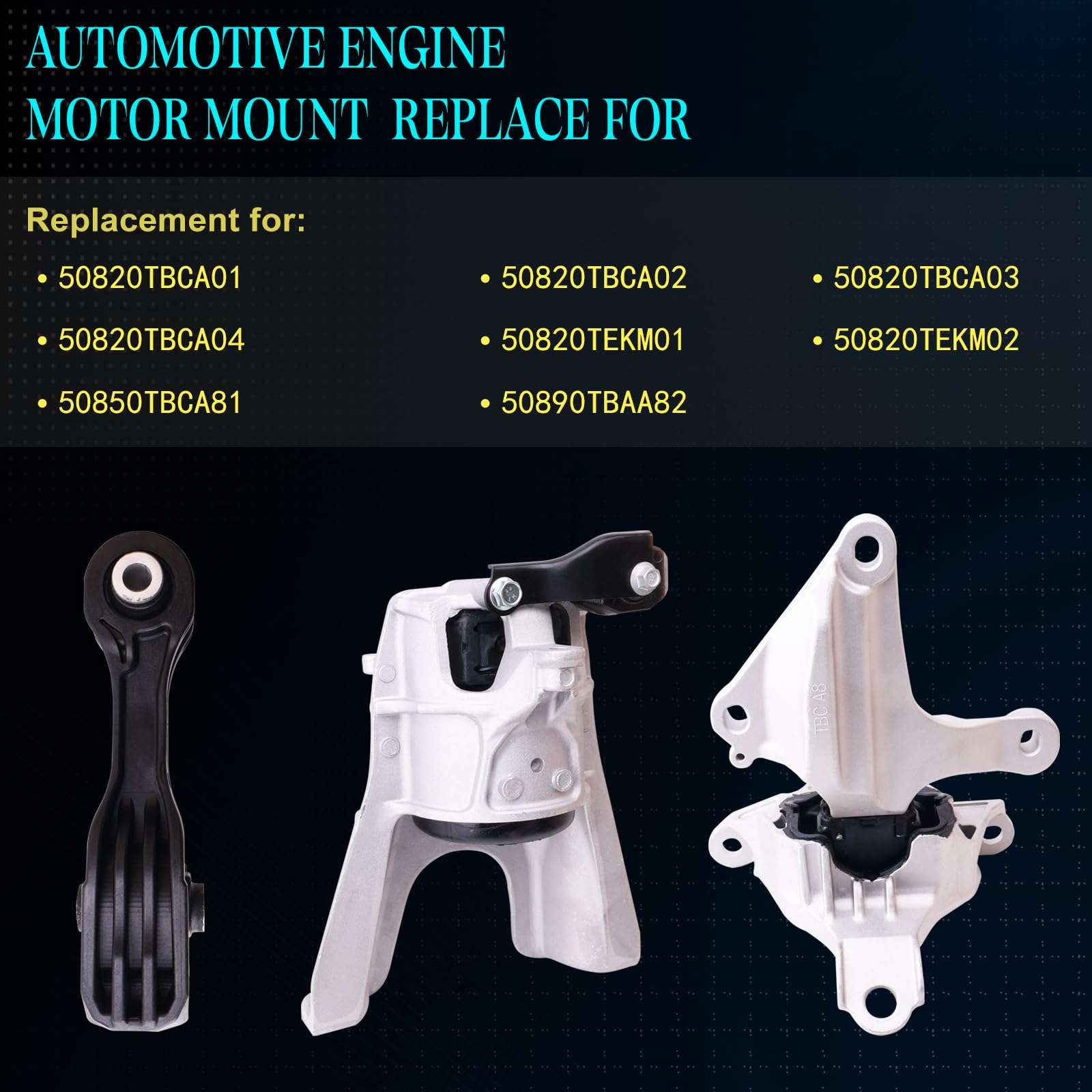 SHERXINBO Engine Motor Mount Compatible with Civic 2016-2021 1.5L L4 Automatic CVT Trans Turbocharged Replacement for A65136 A65129 A45006 50820TBCA01 50850TBCA81 50890TBAA82 4