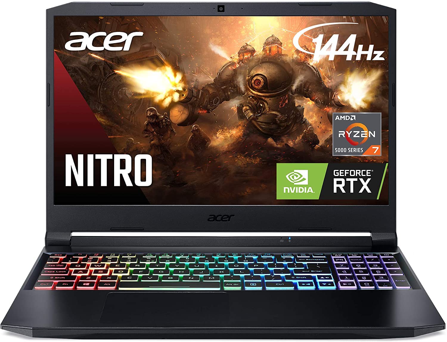 Acer Nitro 5 15.6" FHD IPS Display Gaming Laptop | AMD Ryzen 7 5800H Octa-Core | NVIDIA GeForce RTX 3060 | 32GB RAM | 1TB SSD+1TB HDD | RGB Backlit Keyboard | Windows 10 | with Mouse Pad Bundle