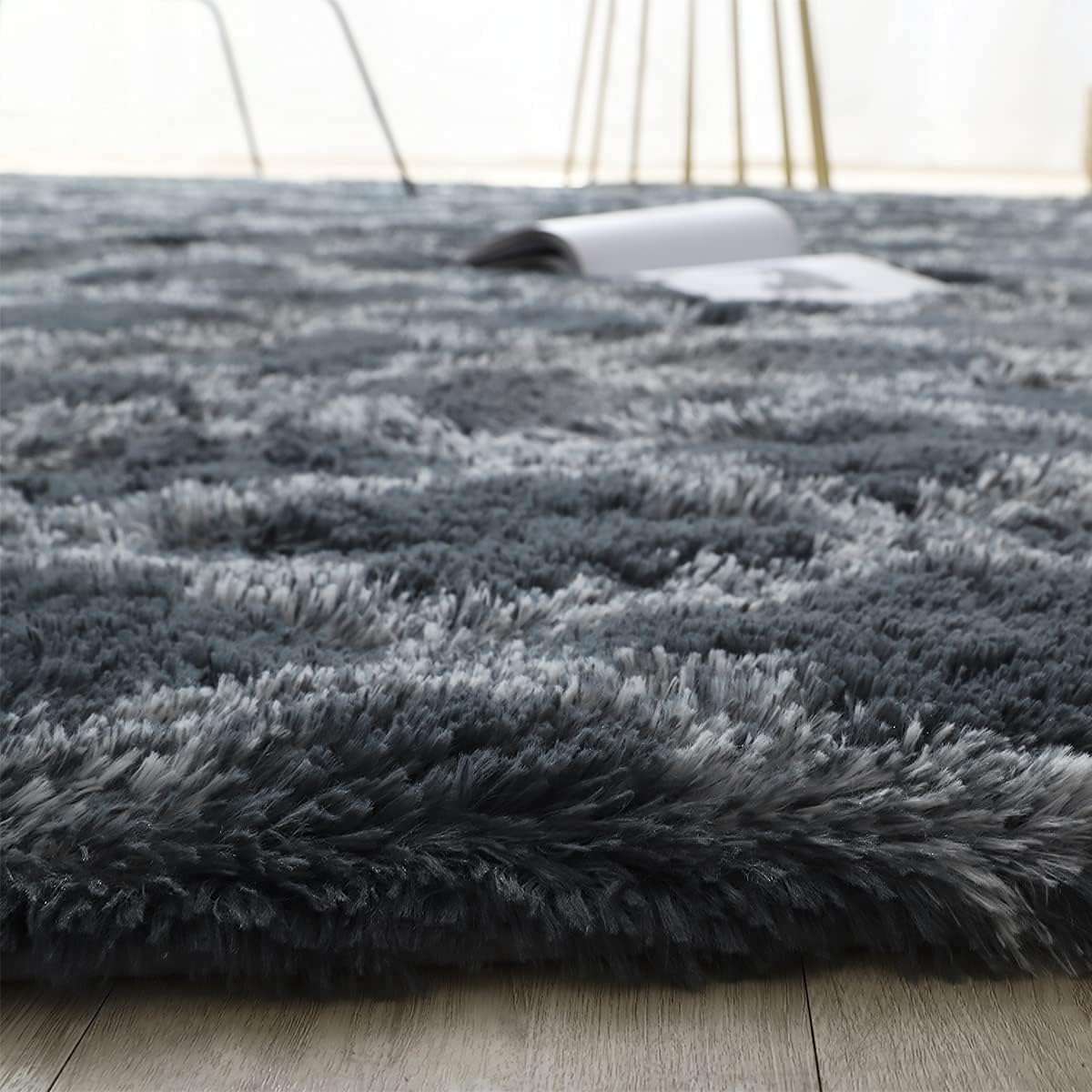 Area Rugs for Bedroom Fluffy Shag Fur Rug Cozy Furry Rugs Non-Slip Floor Carpet Shaggy Decorative Accent Rug for Living Room, Kids Room, Girl&Boy Room and Nursery (6׹ Feet, Reticular Blue) 5