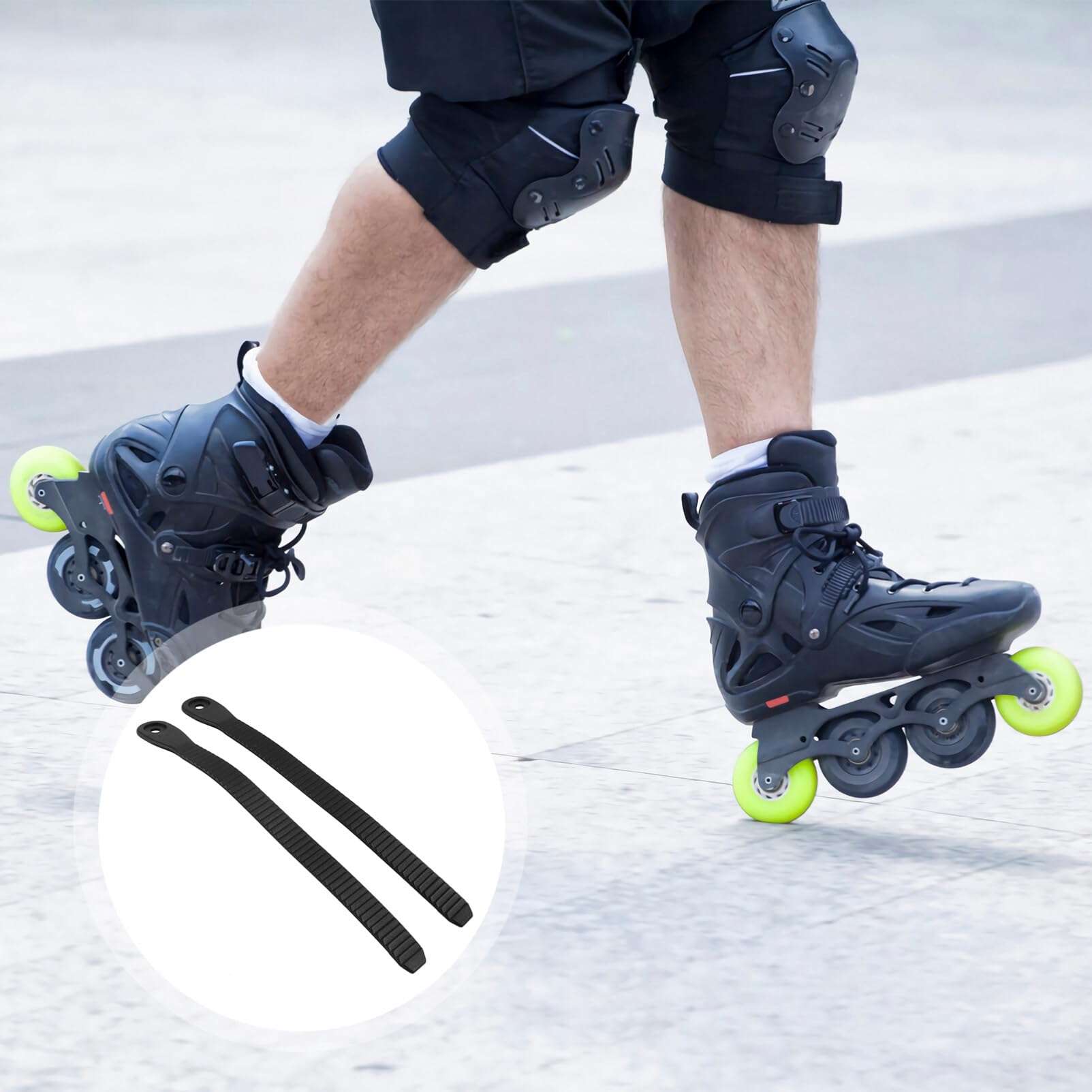 BESPORTBLE 2pcs Roller Skate Strap Replacement Inline Roller Skate Shoes Energy Strap Buckles Ice Skates Straps for Men Women Kids Outdoor Skating Parts 5