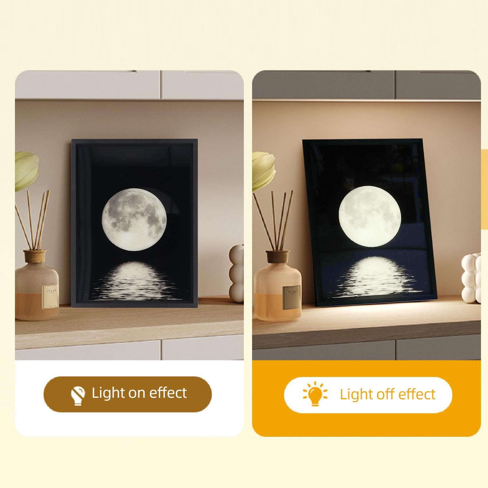 Night Light Moon BT Speaker 2 in 1 for Bedroom, 3Wx2 Clear Sound, Decorative Speaker, USB Powered, Romantic, with Soft Starlight Illumination, Ideal for Birthday 6