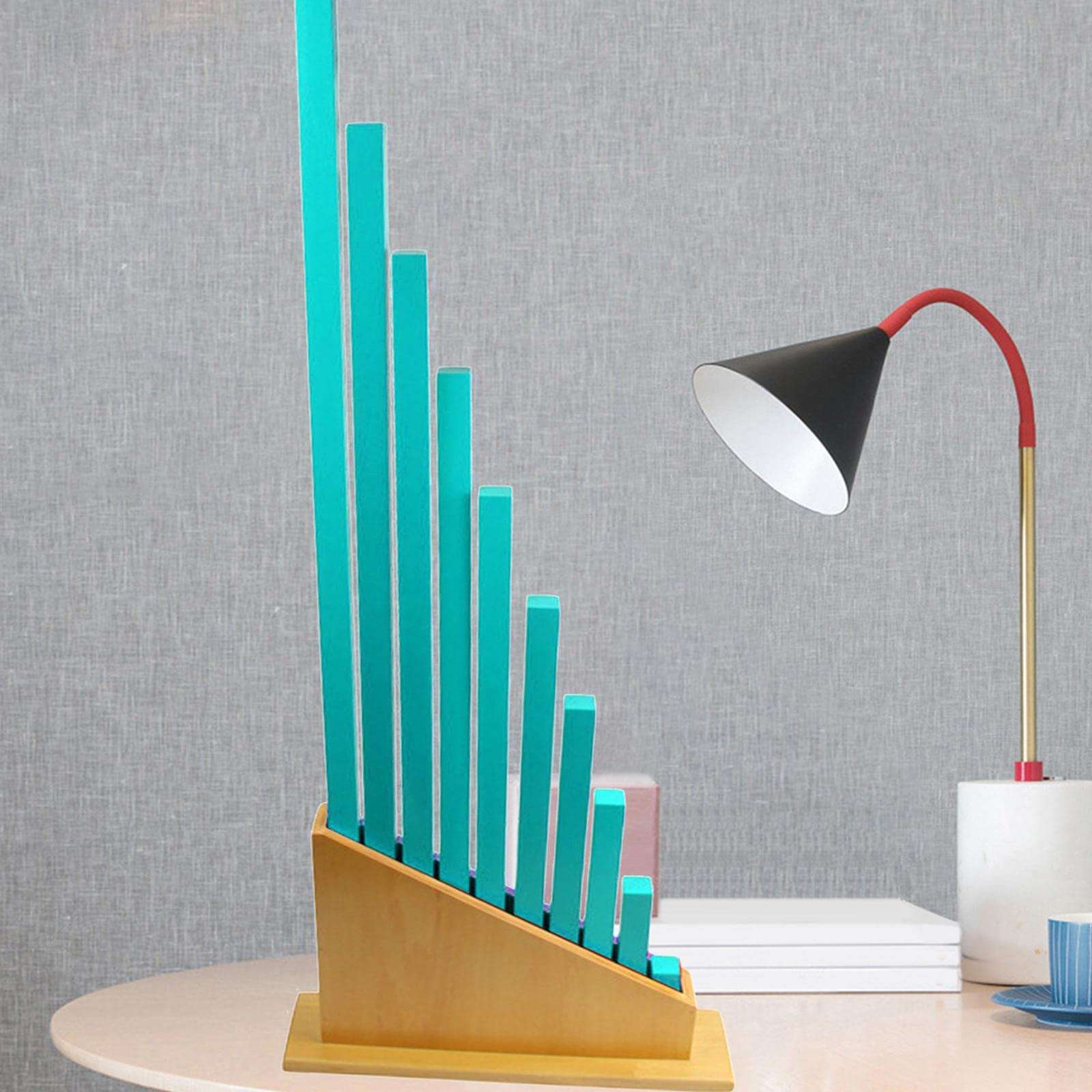 Colaxi Wooden Montessori Rods Stand Mathematics Tools Learning Bars Educational Toys Sensorial Materials Red Blue Long Sticks Base for Homeschool 5