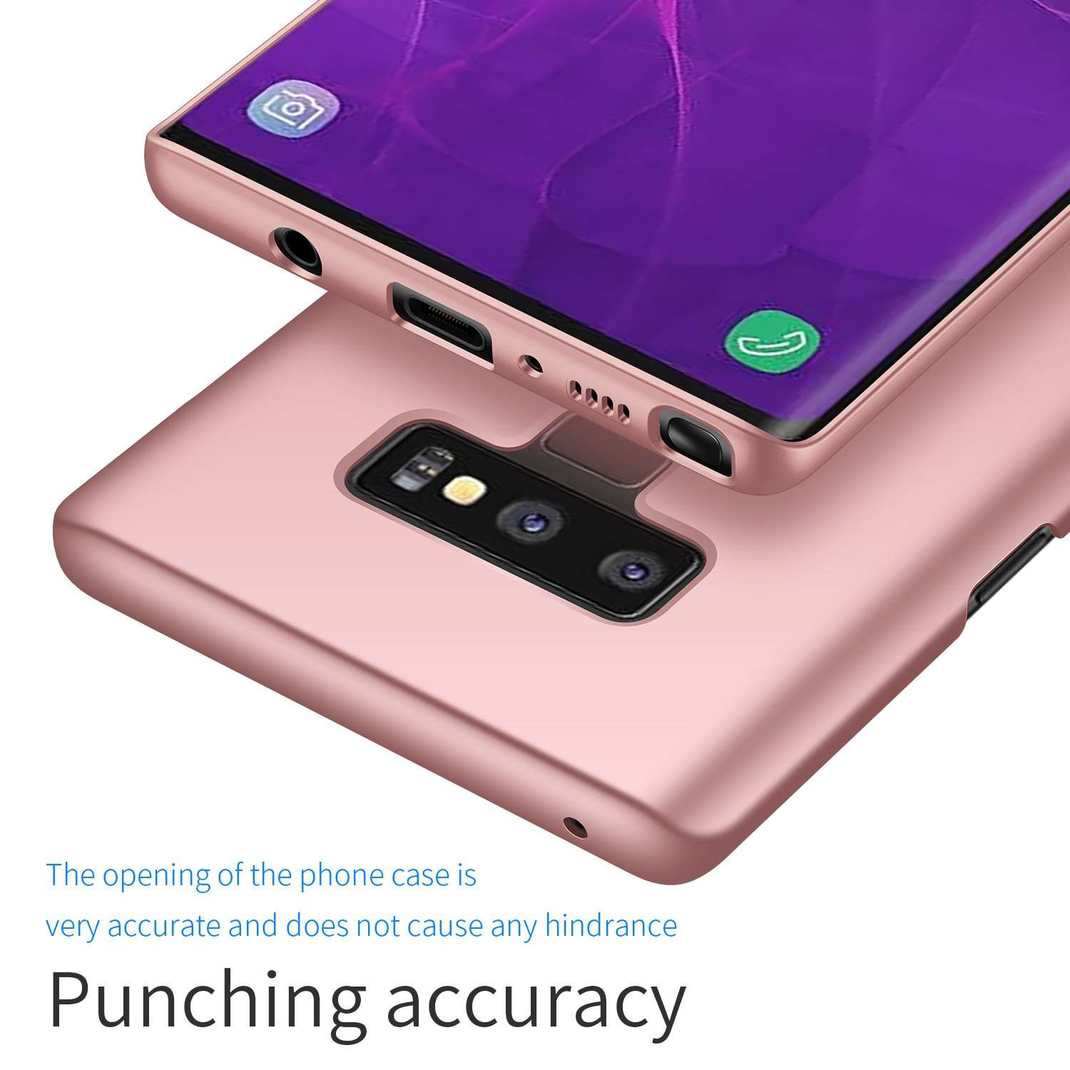 Arkour Compatible with Samsung Galaxy Note 9 Case, [Ultra-Thin & Lightweight] Matte Texture Hard Plastic Stylish Protective Slim Cover for Samsung Galaxy Note 9 (Rose Gold) 4