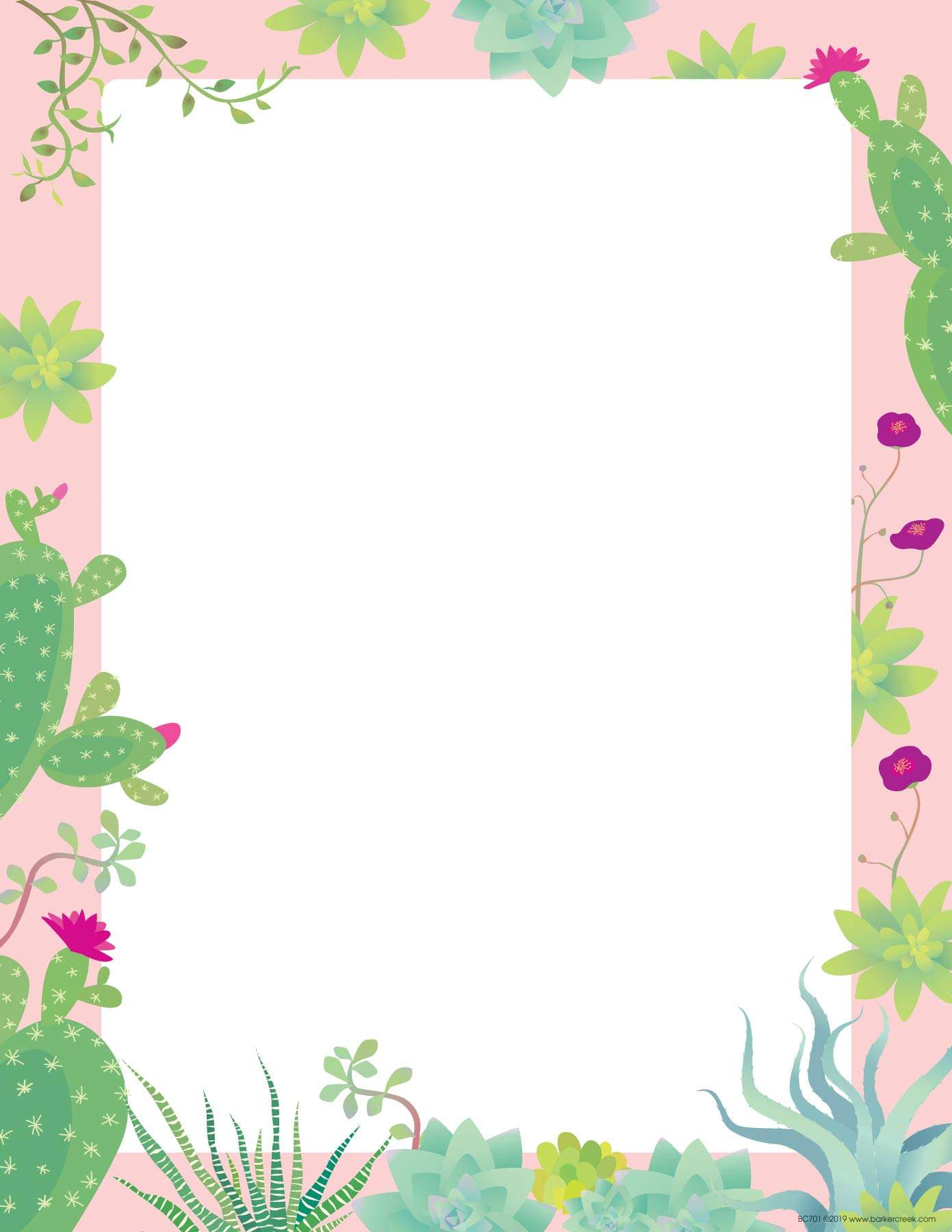 Barker Creek Designer Computer Paper, Prickles, 8.5” x 11”, Decorative Printer Paper, Stationery, 50 Sheets per Pkg, Home, School and Office Supplies (701) 1