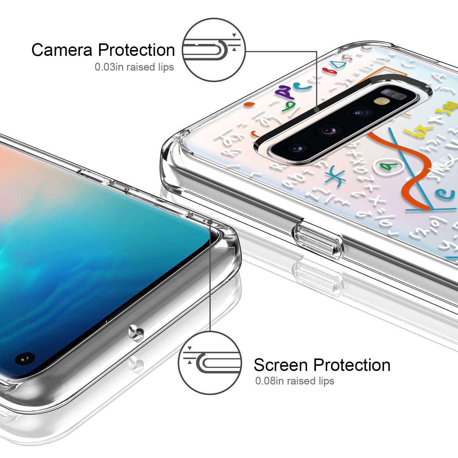 ICEDIO Galaxy S10 Case Clear with Cute Women's Photo Patterns for Girls Women,Shockproof Slim Fit TPU Bumper Cover Protective Phone Case for Samsung Galaxy S10 2