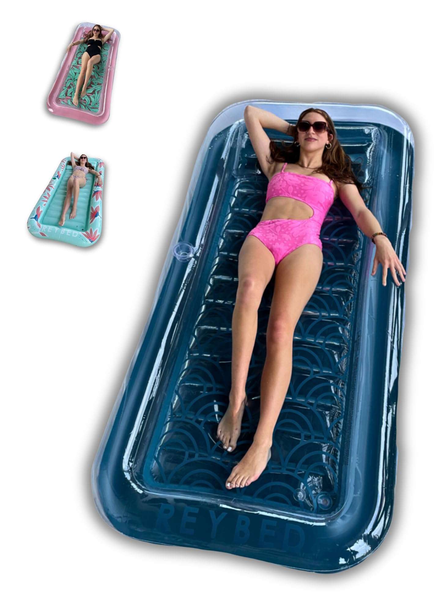 Rey INFLATABLES Inflatable Adult Tanning Pool I Suntan Tub – Outdoor Lounge Pool I Adult Kiddie Blow Up Pool I Blowup One Person Personal Pool for Relaxation and Sunbathing 1