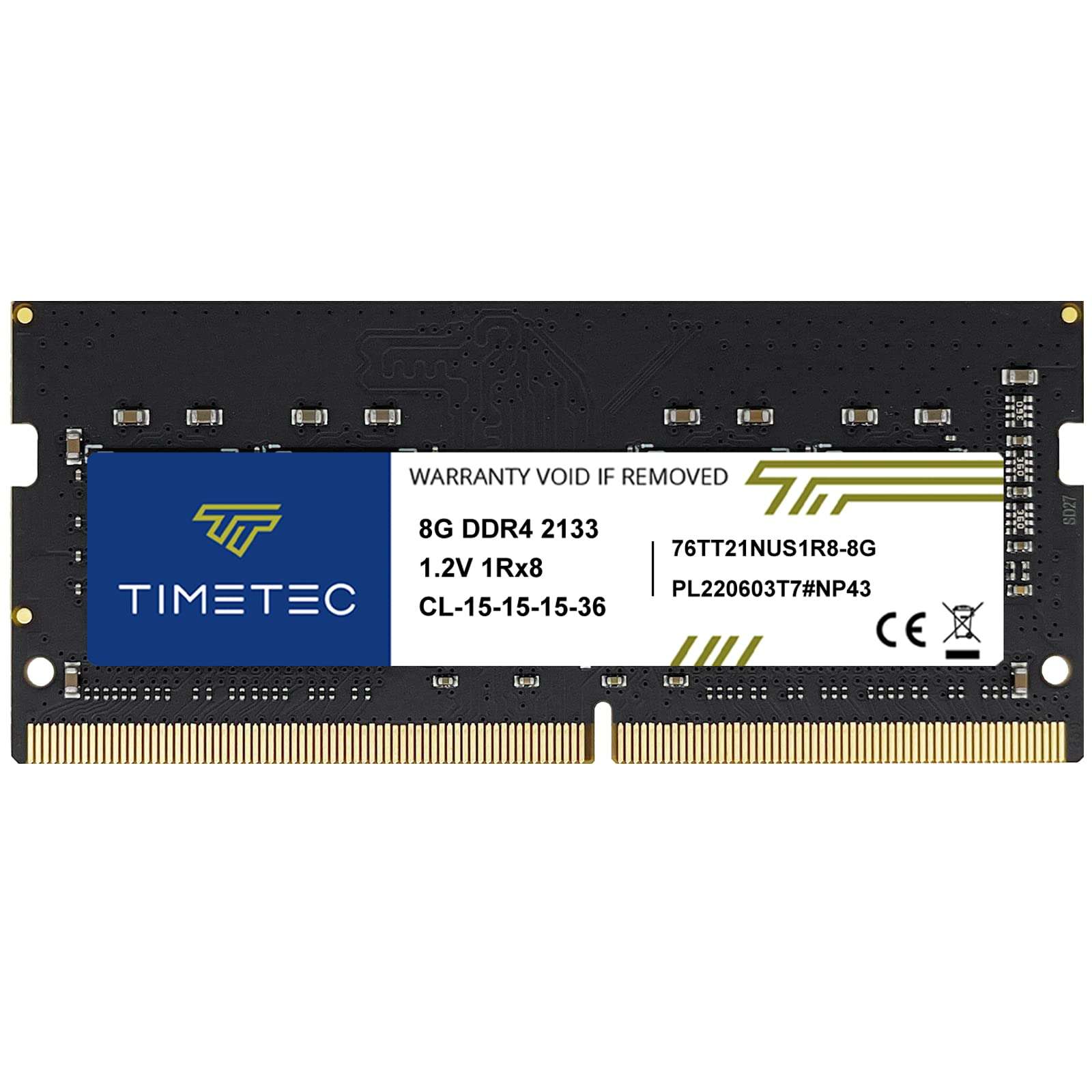 Timetec 4GB DDR4 2133MHz PC4-17000 Non-ECC Unbuffered 1.2V CL15 1Rx8 Single Rank 260 Pin SODIMM Laptop Notebook PC Computer Memory RAM Module Upgrade (4GB) 1