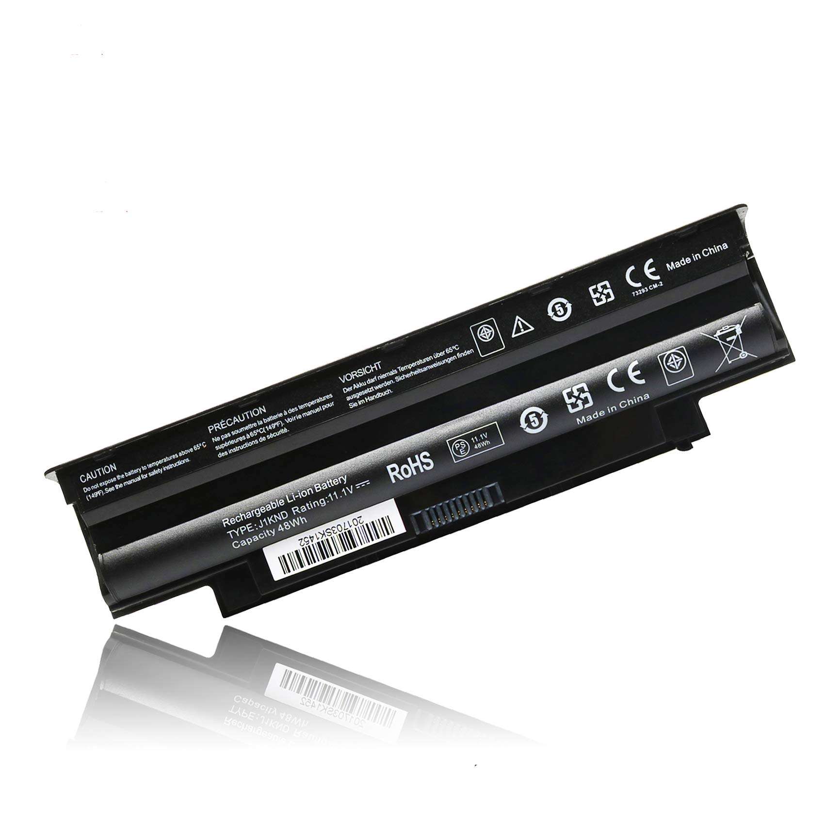 New Replacement J1KND Laptop Battery for Dell Inspiron 14R N4010 N4050 N4110 M4040 15R N5010 N5030 N5040 N5050 N5110 M501 M5040 17R N7010 N7110 Battery fits 04YRJH 4T7JN 9T48V TKV2V YXVK2 Battery 1