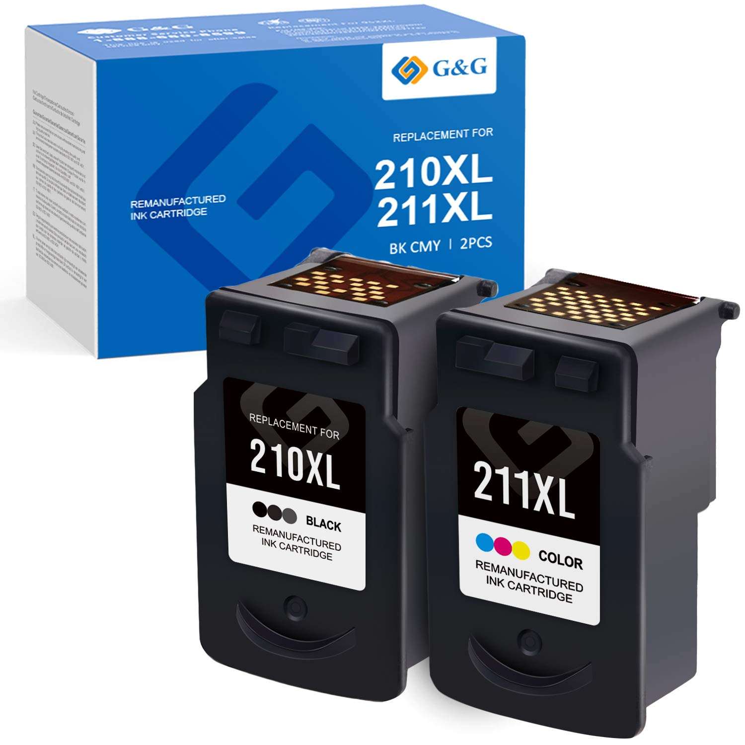 G&G Remanufactured Ink Cartridge Replacement for Canon 210XL 211XL