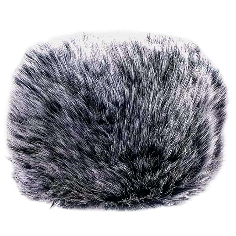 CREATCABIN Fluffy Microphone Cover Furry Mic Microphone Furry Windscreen Muff Soft Pop Filter and Windscreen for Karaoke, Studio, and Broadcasting Fits Most Standard 4.53x3.35inch Black 1
