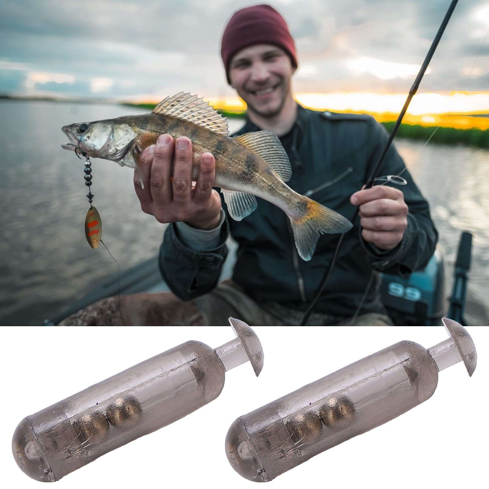 VGEBY 50pcs/Box 15mm Fishing Rattles Shake Fishing Lure Bait Insert Tube Rattles for Soft Fish(Black) 6