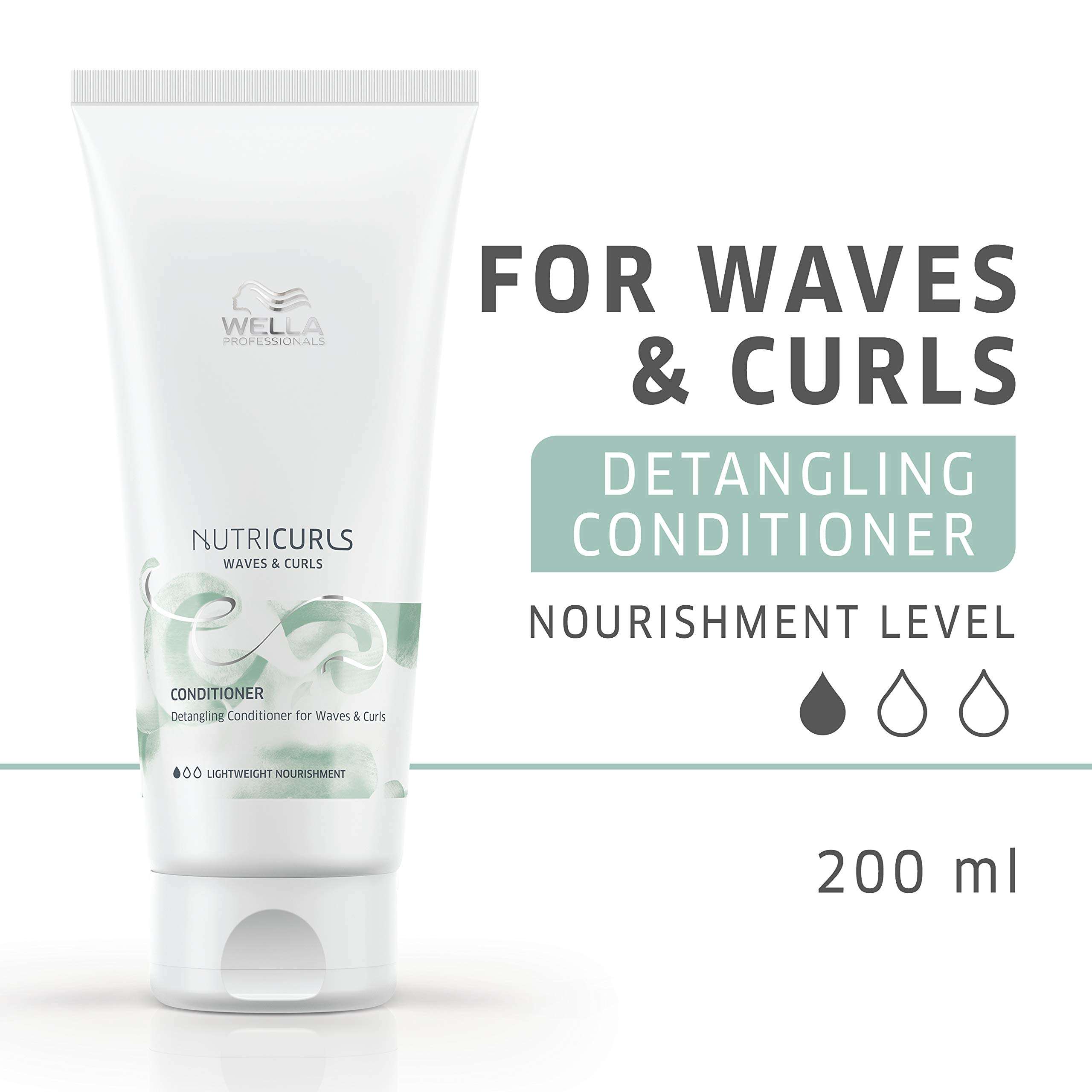 Wella Professionals NUTRICURLS Sulphate Free Shampoo 250ml and Detangling Conditioner 200ml duo for Waves & Curls 5