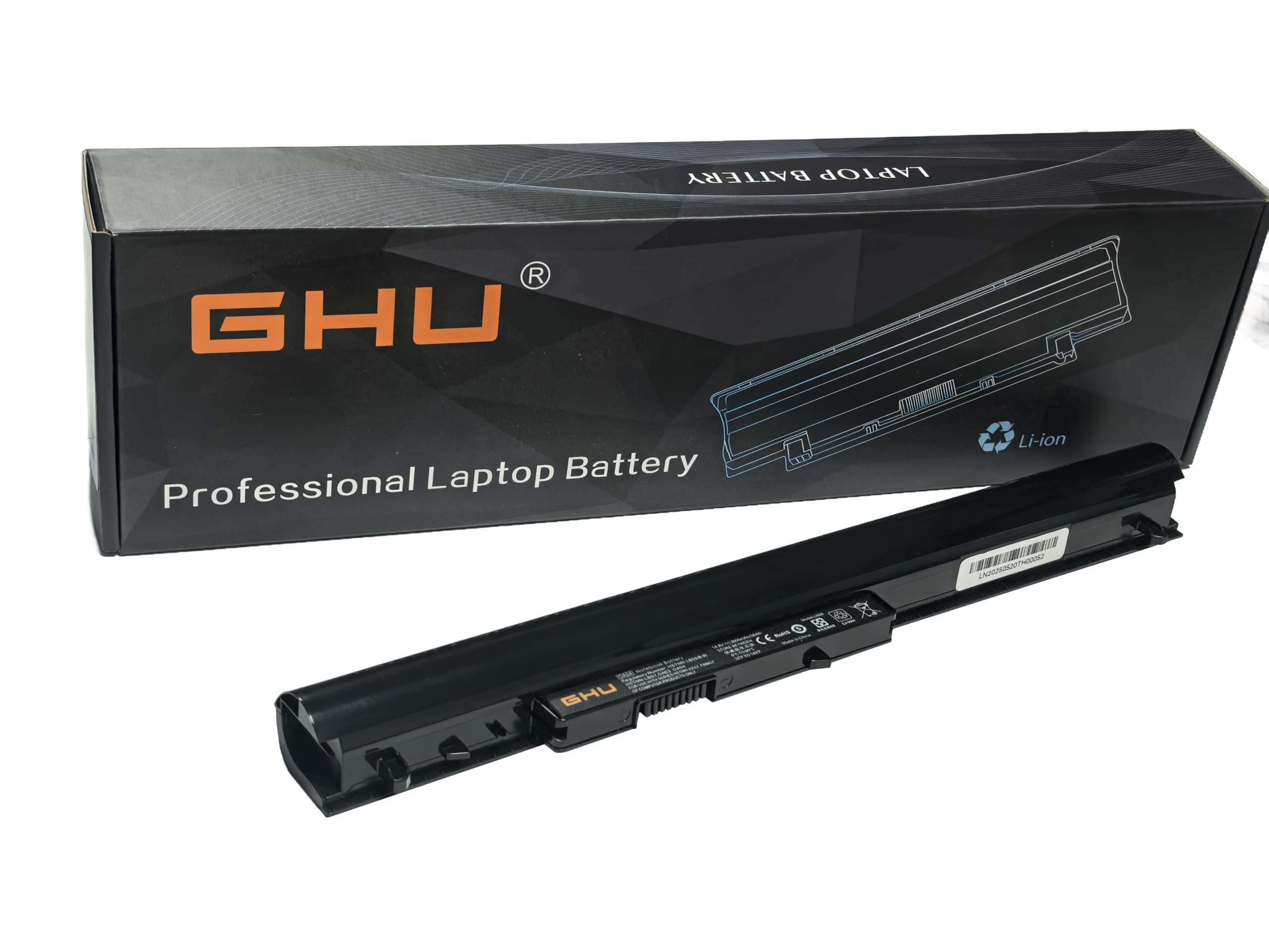 GHU New Battery 38 WH 14.8V 2600mAh Replacement Battery for OA04 OA03 740715-001 746641-001 746458-421 HSTNN-LB5Y HSTNN-LB5S HSTNN-PB5Y Li-ion 4cell 0a03 0a04 250 G3 250 G2 255 G3 15-g020dx 1