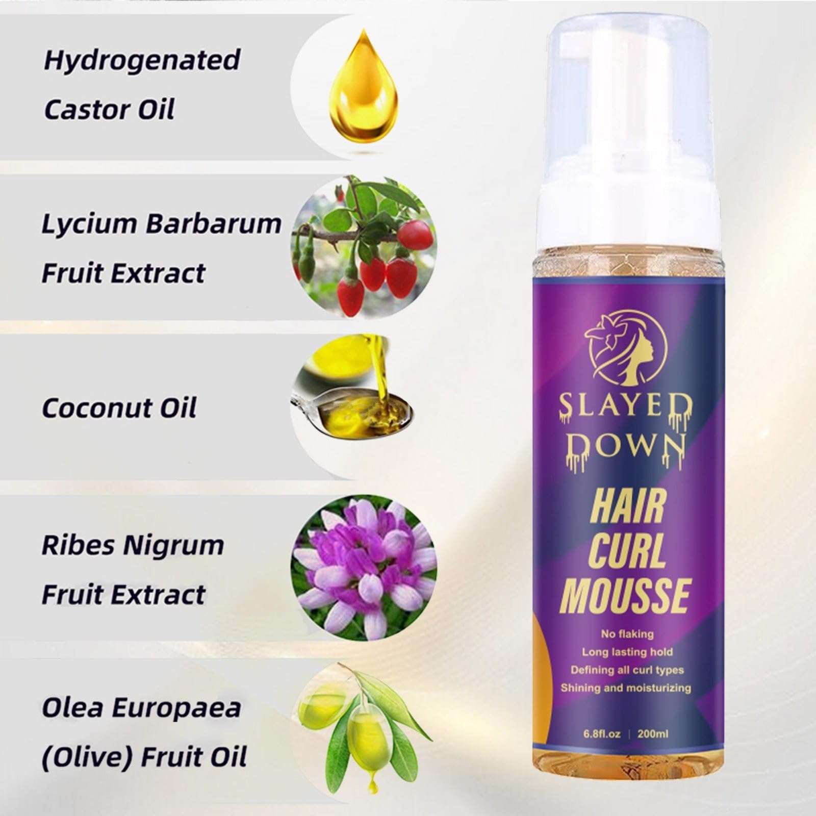 SLAYED DOWN Refine Me Curl Defining Mousse | Medium Hold for Soft Curls | Moisturizes & Controls Frizz | Mousse Hair Foam to Condition & Define | Styling Foam for Curly & Wavy Hair 5