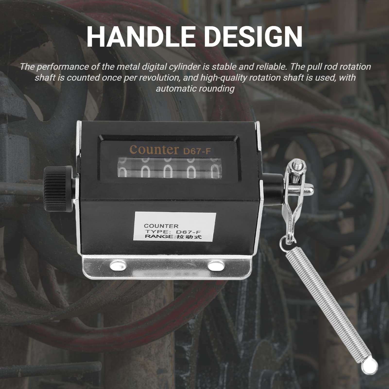 5 Digit Mechanical Counter, 0-99999 Resettable Manual Hand Pull Stroke Tally Counter, Professional Mechanical Arithmometer Counter for Textiles Machinery Winding Hill 4