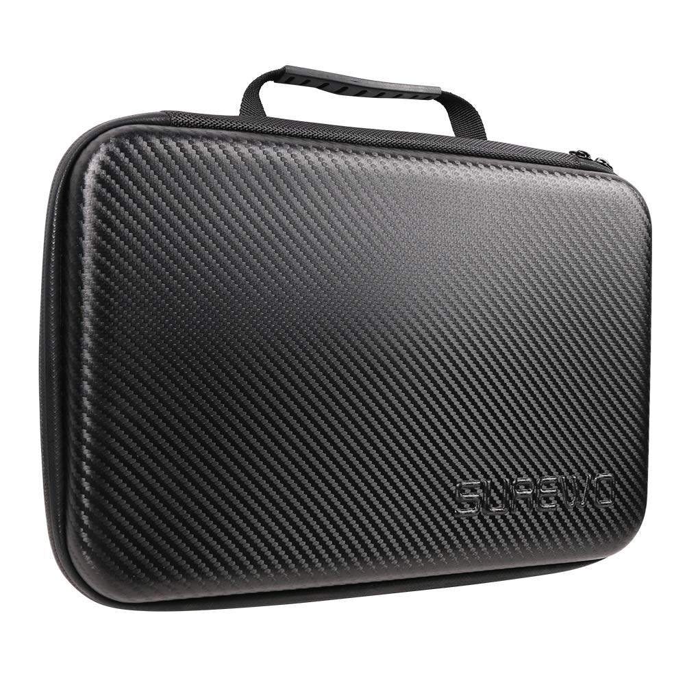 SUREWO Surface-Waterproof Carrying Case Compatible with GoPro Hero 13/12/11/10/9/8/7/(2018)/6/5 Black,DJI osmo action,AKASO/Campark/YI Action Camera and More (Large)