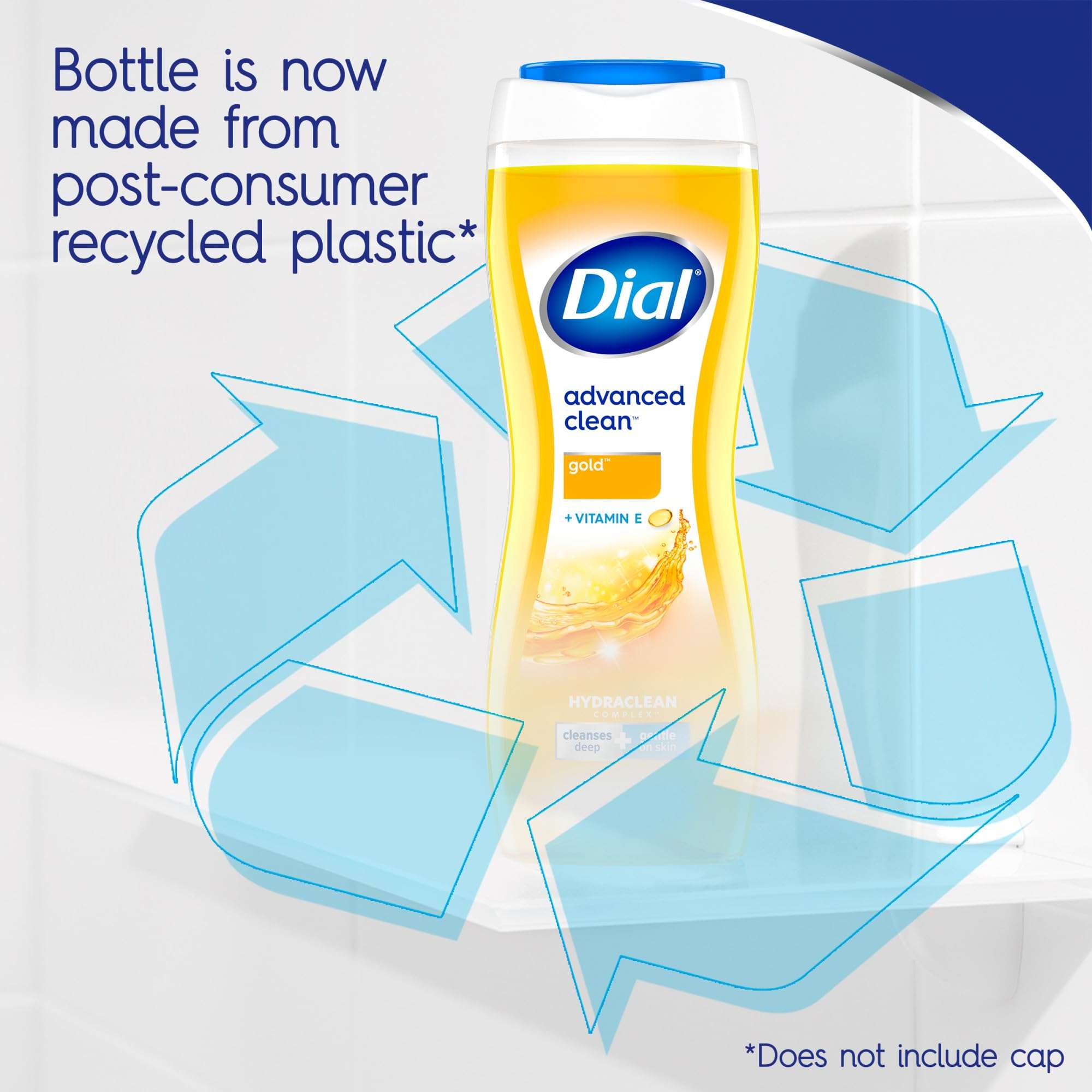 Dial Body Wash, Advanced Clean Gold, 16 Fl Oz, Pack of 4, Hydraclean Complex & Vitamin E, Gentle, Leaves Skin Feeling Nourished, Dermatologist-Tested, No Parabens & Sulfates 4