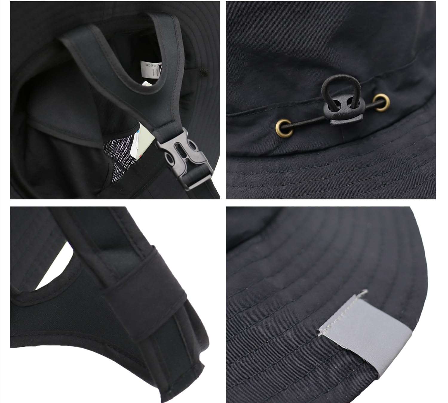 Surf Bucket Hat Quick-Dry Sun Hat with Adjustable Chin Strap for Water Sports Neck Wrap/UV Protection (US, Numeric, 7, 7 1/2, Light Green) 4