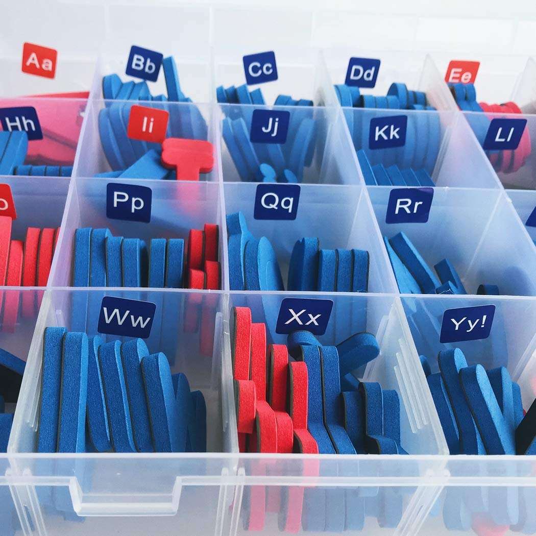 HoneyJar Magnetic Words and Letters，OUSL Preschool Learning Toys 238 Pcs Magnets Fridge Foam Letters Numbers Symbols Cards Kit 6