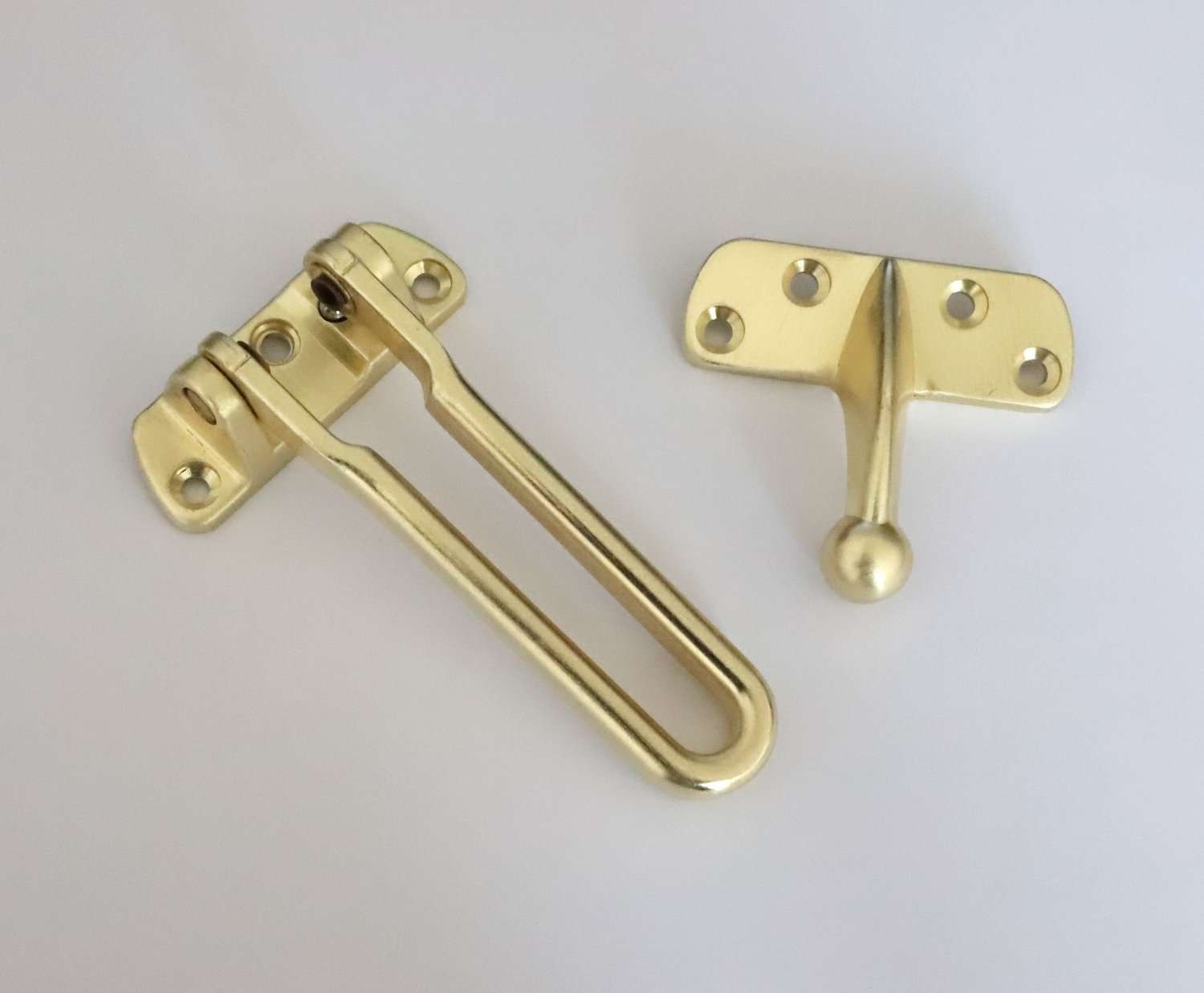 TOGU 3 Pack Solid Thicken Security Door Chain,Gate Latches Swing Bar Lock Door Guard for Home,Bedroom,Apartment,Hotel,Motel,Dormitory,Satin Gold Finish 4