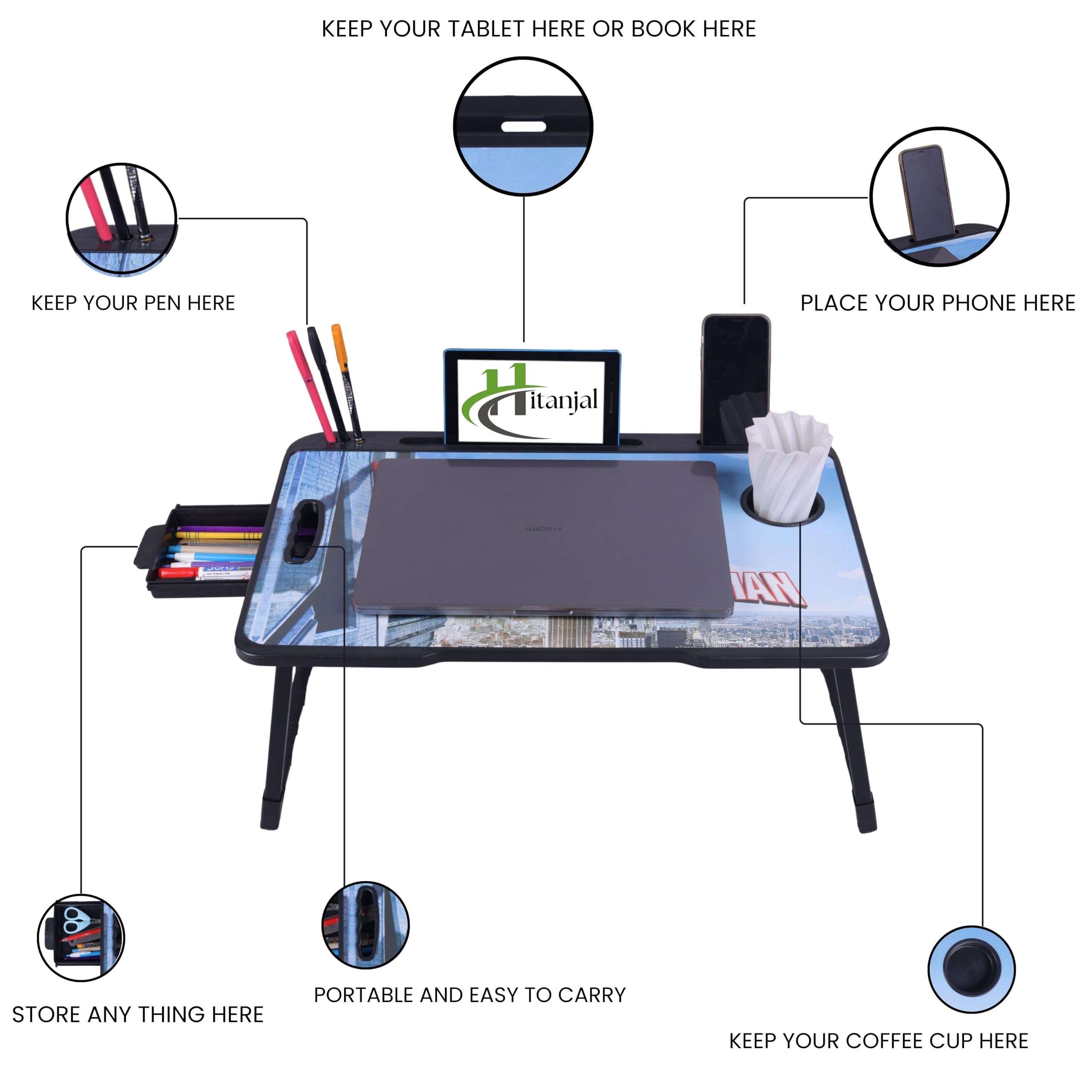 HITANJAL Study Table (Spiderman COTTED) 6