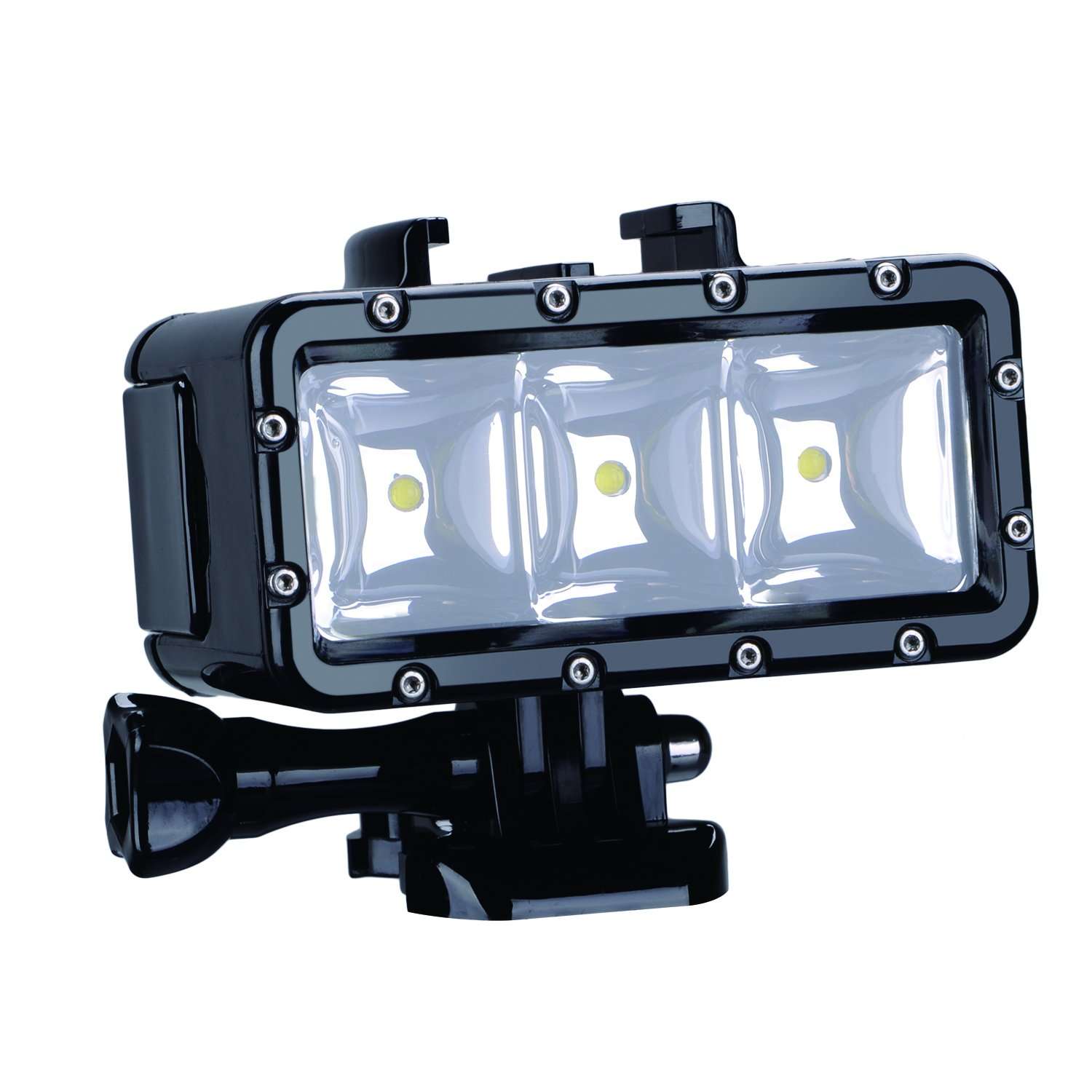 Suptig Waterproof High Power Dimmable Dual Battery Fill Night Diving Underwater Light for Gopro Hero 13, 12, 11/10/9/8/7/6/5/4/3+/3, Akaso, DJI Osmo, Insta 360 3