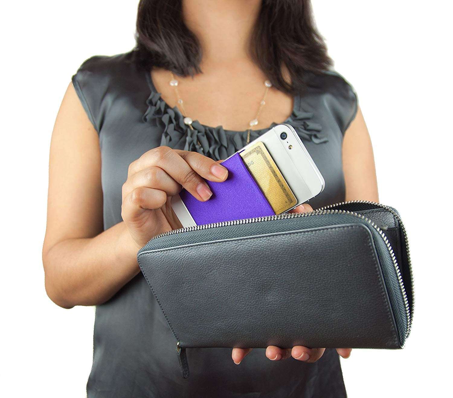 CardNinja Ultra-Slim Self Adhesive Credit Card Wallet for Smartphones, Black 6