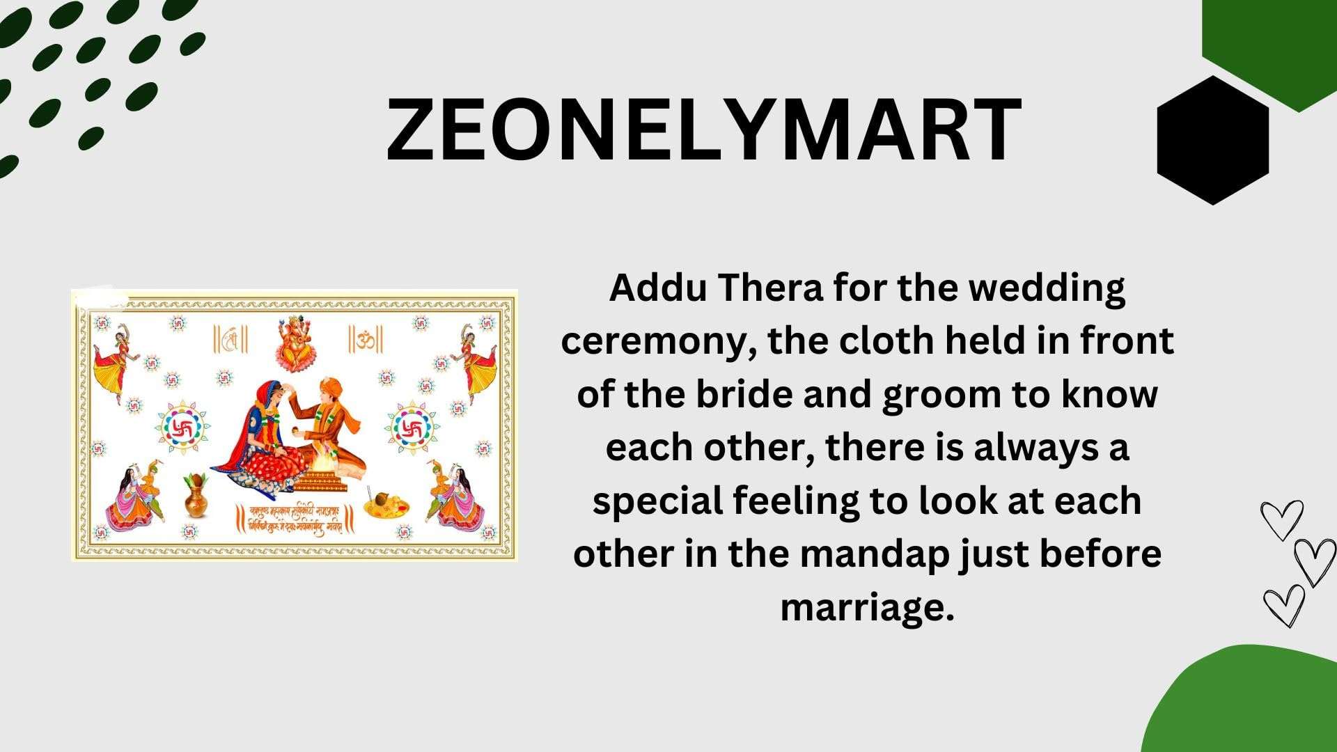 ZEONELY MART Antarpat for wedding Hindu Wedding Cloth held in Front of Groom Bride Marriage Ceremony Function, (64L X40w) inch, (115) 4