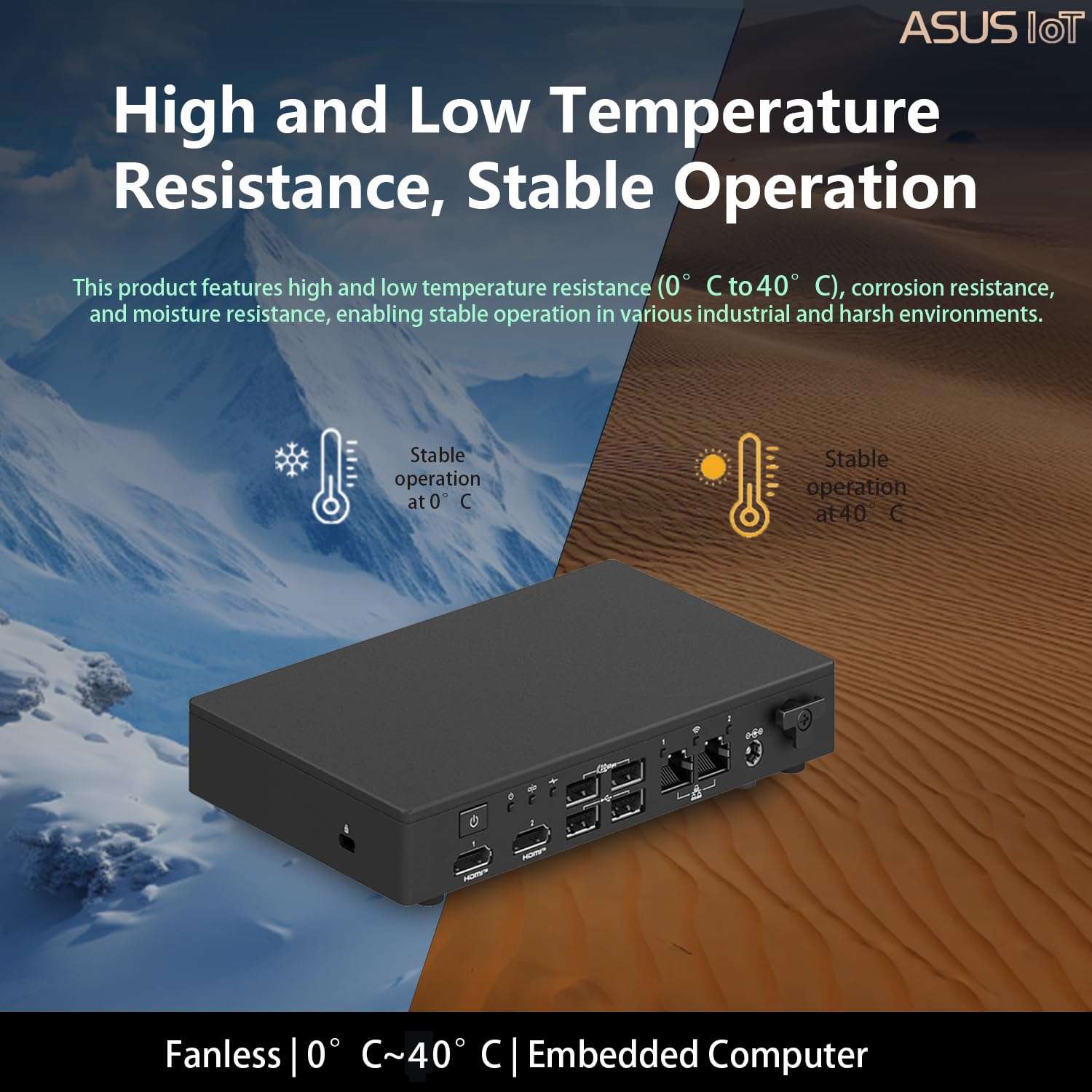 ASUS NUC 13 Rugged Fanless Mini PC for IoT Edge Deployment, Intel N50 Processor, 64GB eMMC, Compact Durable Design, Expandable I/O, Dual LAN, Wi-Fi 6E, Business & Industrial Embedded Edge Computer 5