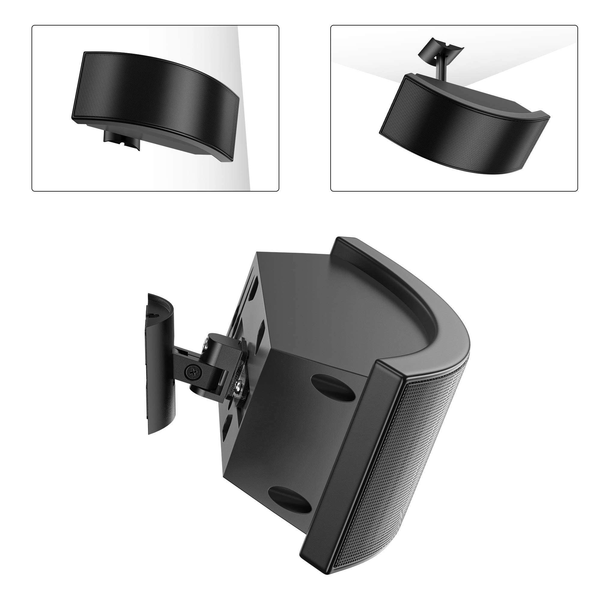 Wall Mount Brackets Compatible with Bose 161 Speaker and Bose Model 100 Speakers (Black) 1