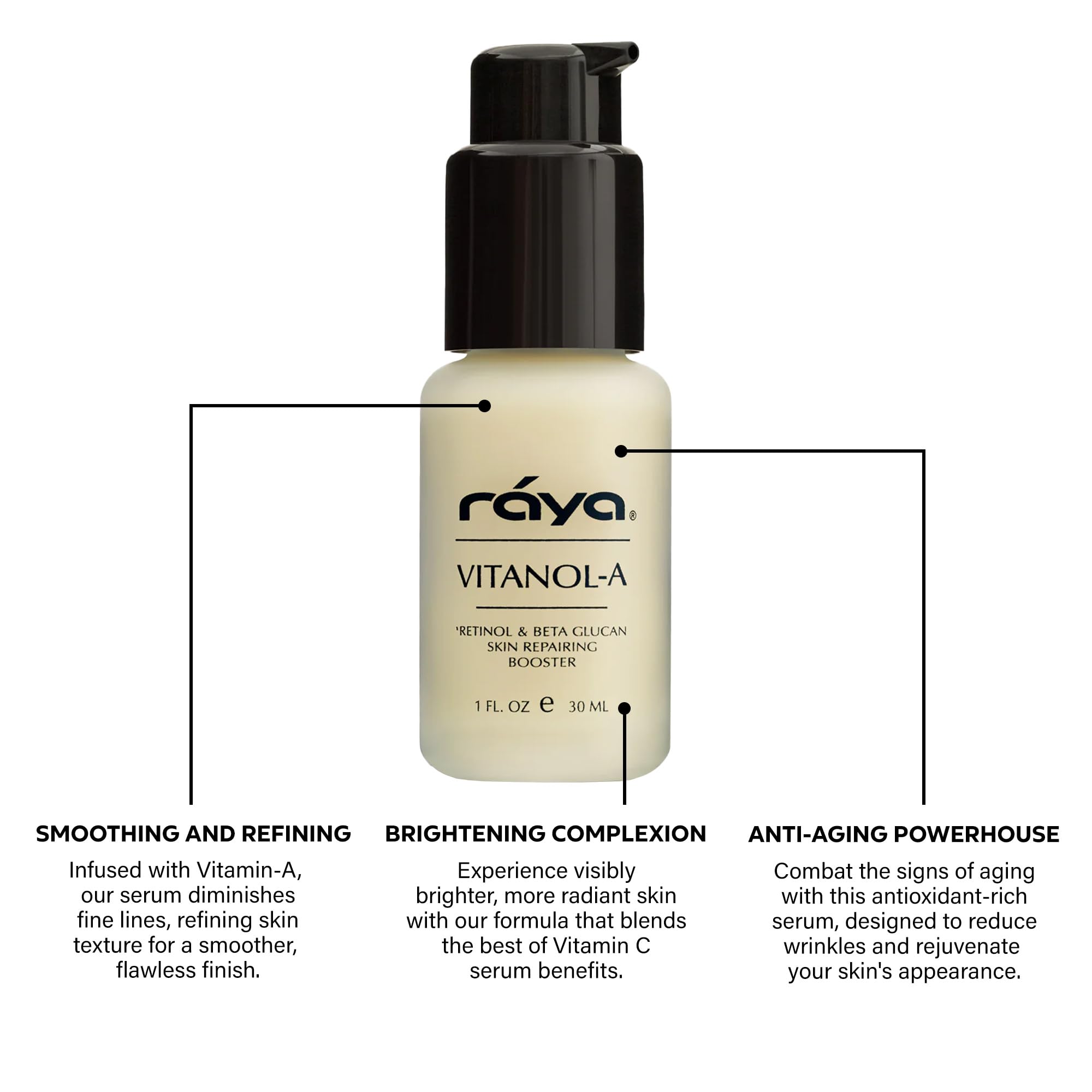 RAYA Vitanol - A (501) Serum for Face | Vitamin-A & Vitamin C Serum | Anti-Aging, Antioxidant Face | Skin Care for Oily Skin | Smoothing, Refining & Skin lightening 3