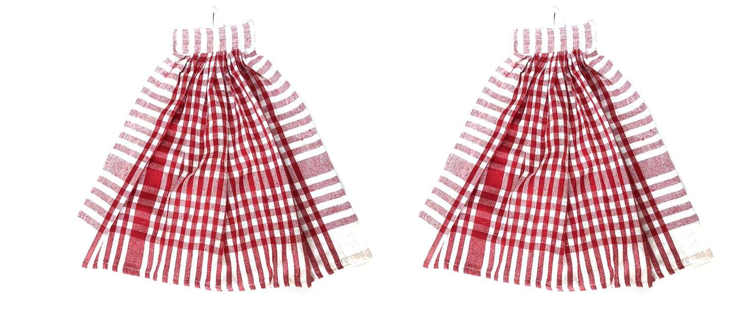 JEE Cotton Kitchen Towels for Wiping, Cleaning Counter Tops, Vessel Cleaning etc, (Large_Maroon) Pack of 2 1