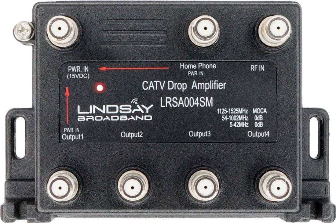 Reliable Cable Products 4-Port Cable TV/Internet Digital Signal Amplifier/Booster/Splitter with Unity Gain, Modem Bypass Port and MoCA Support, F59 Terminators (LRSA004SM) 2