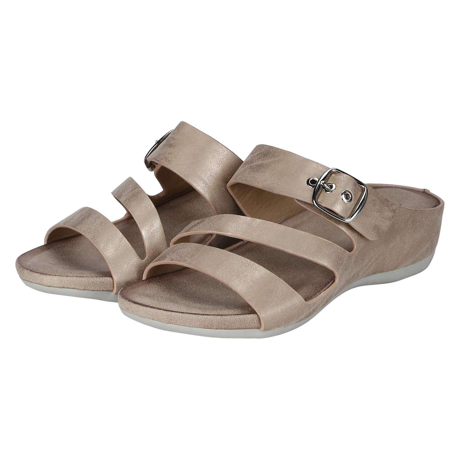 Mode By Red Tape Women MRL0597A Champagne Fashion Sandals-40 (MRL0597A-40) 6