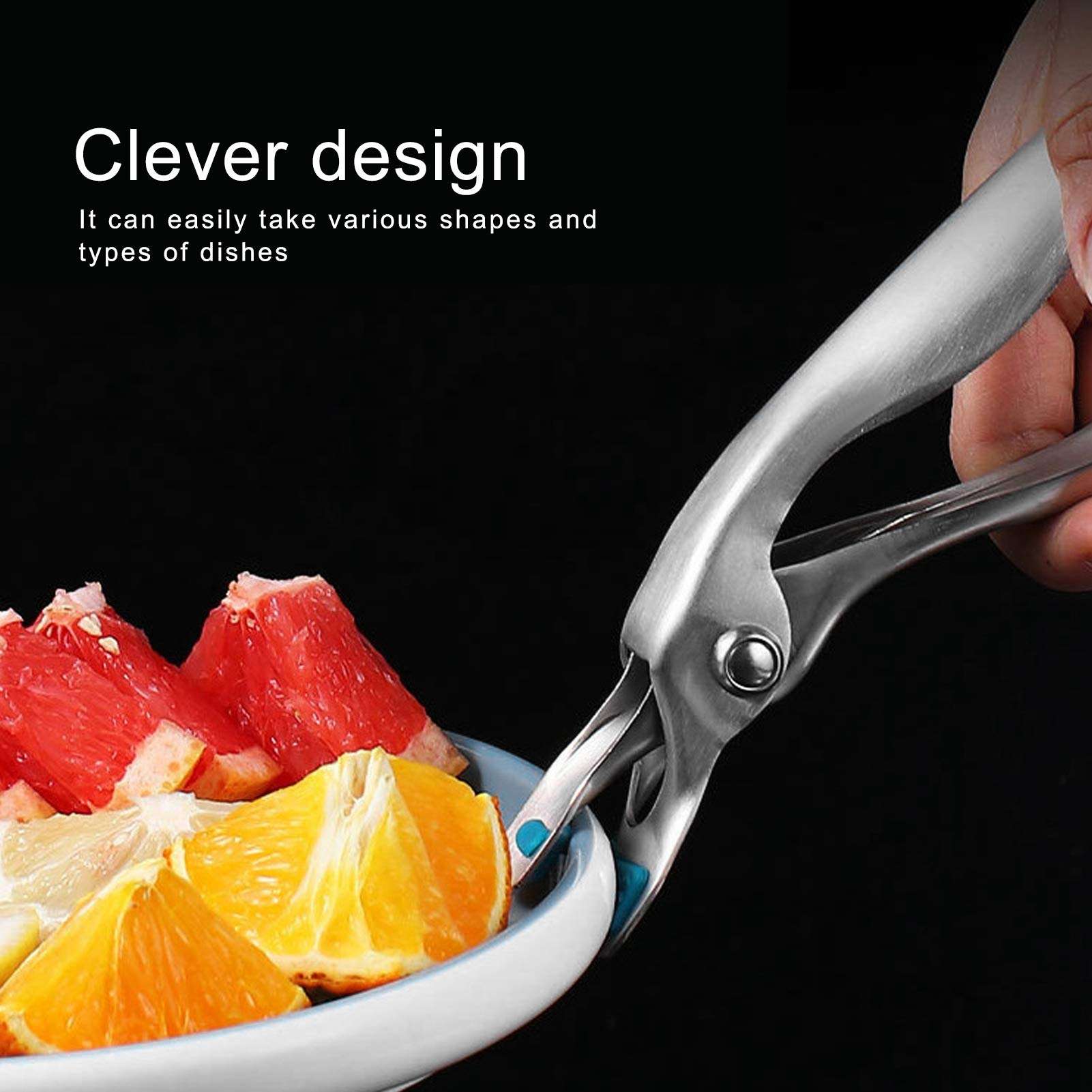 Hot Plate Gripper,Anti Scald Plate Clip Stainless Steel Bowl Dishes Holder Anti Hot Pot Pan Clamp Plate Gripper for Moving Hot Plate or Bowls with Food Out from Instant Pot Microwave Oven 5