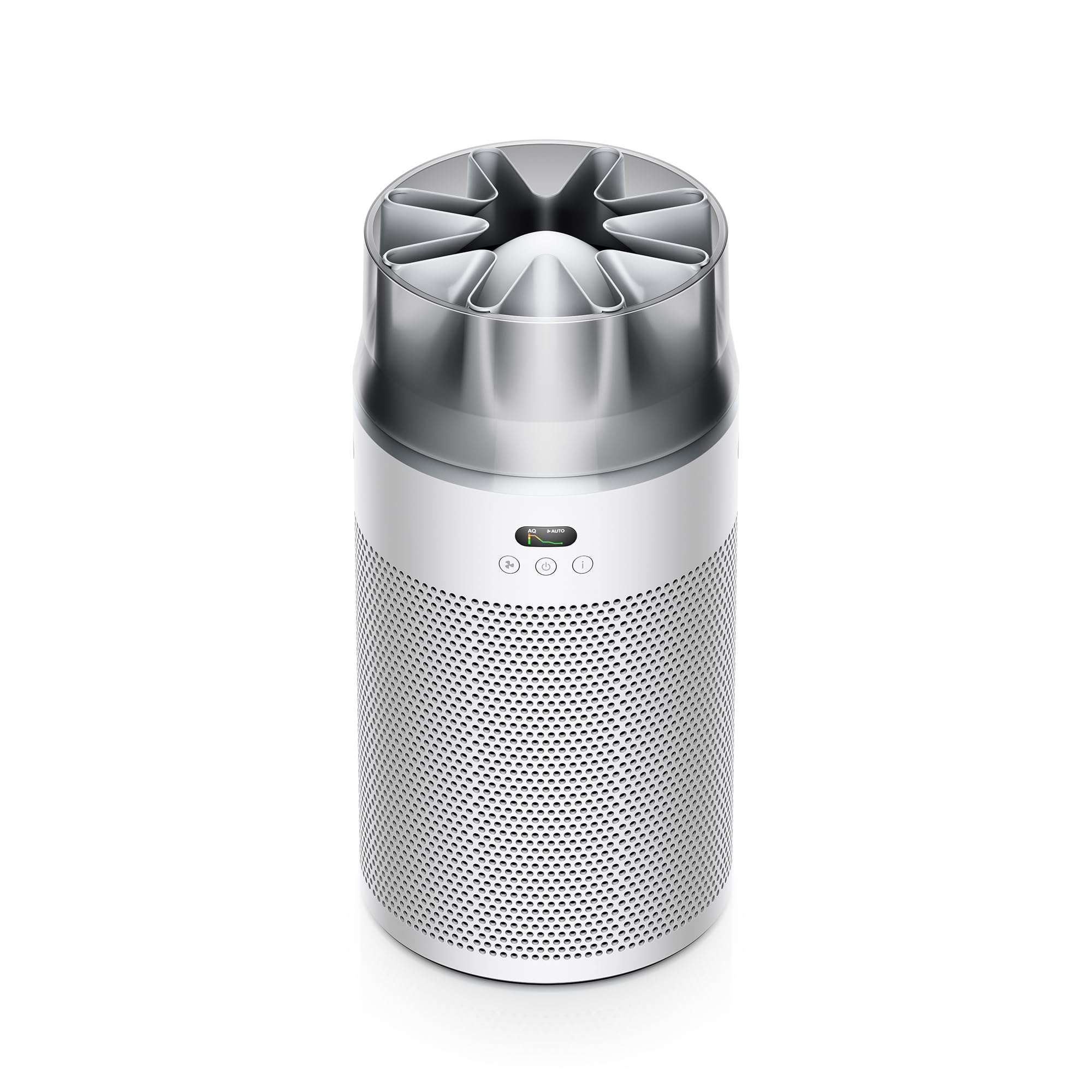 Dyson Hushjet Purifier Compact-HJ10 | Removes 99.97% of pollutants as small as PM 0.3 | Upto 5 Yr Electrostatic filter life | Max coverage upto 1076 sq.ft. | 2 Yr Warranty (White/Silver) 1