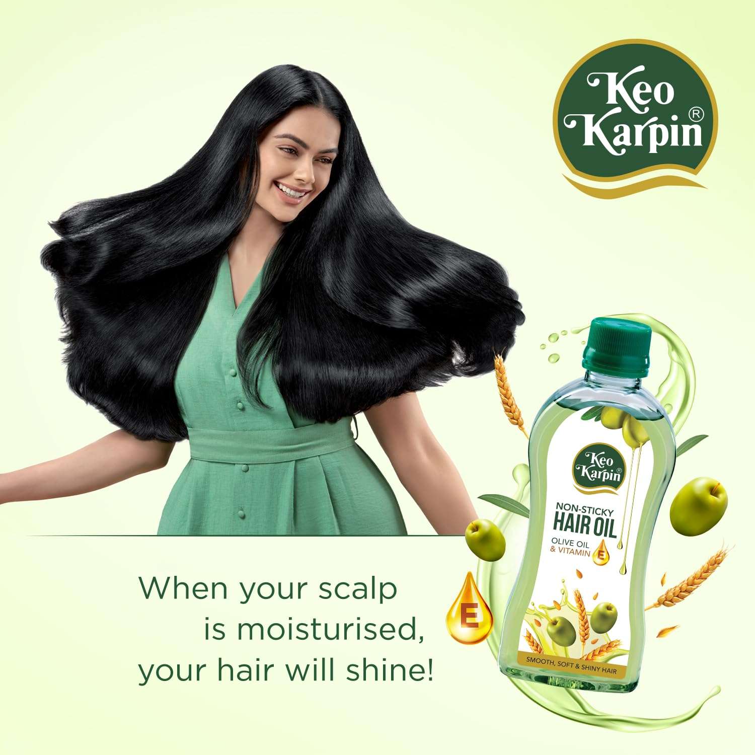 Keo Karpin Hair Oil |Non-Sticky Hair Oil, Enriched With Natural Vitamin E And Olive Oil | 500ml | 4