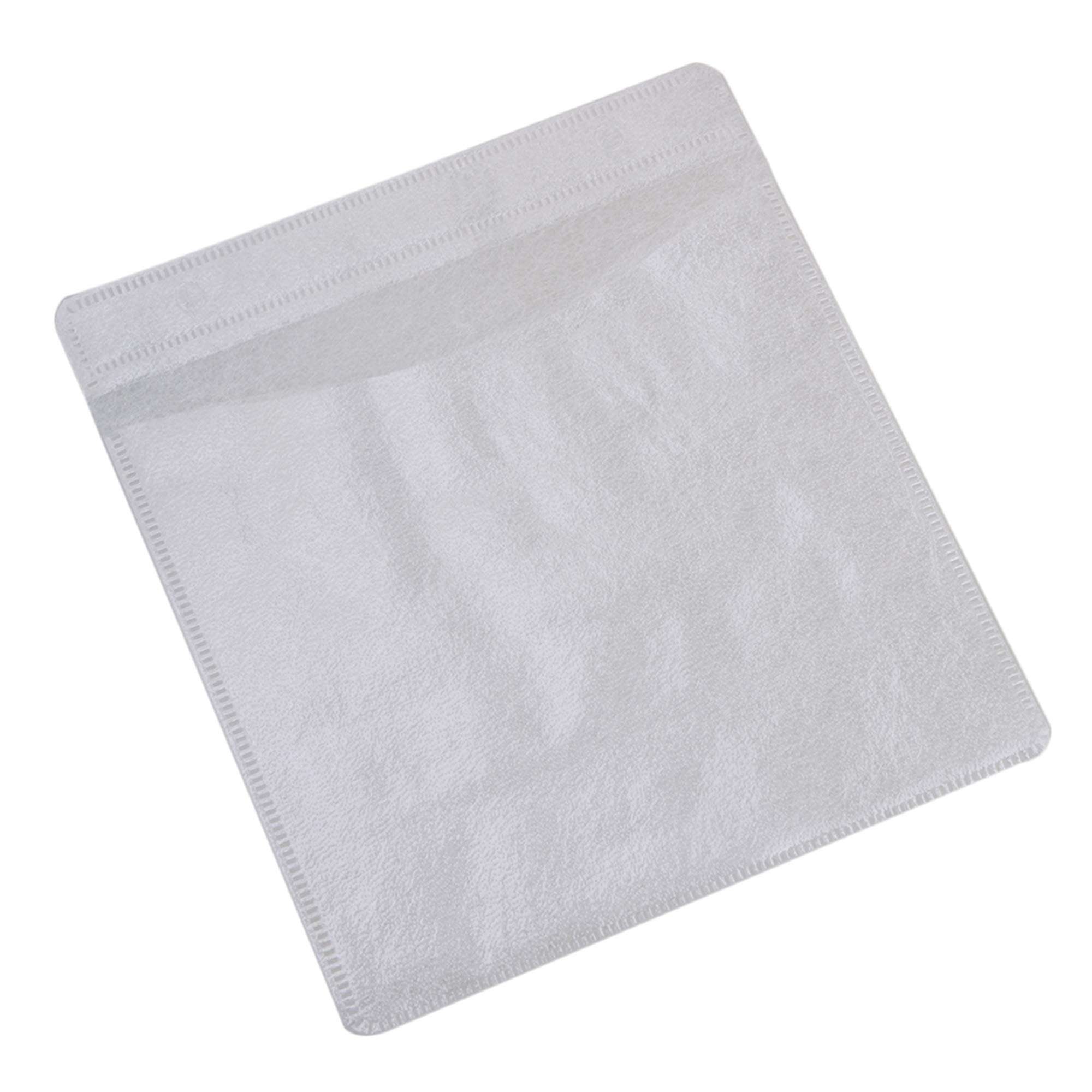 Mxfans 500pcs White OPP Plastic Double-Sided CD DVD Sleeves with Window & Flap 3