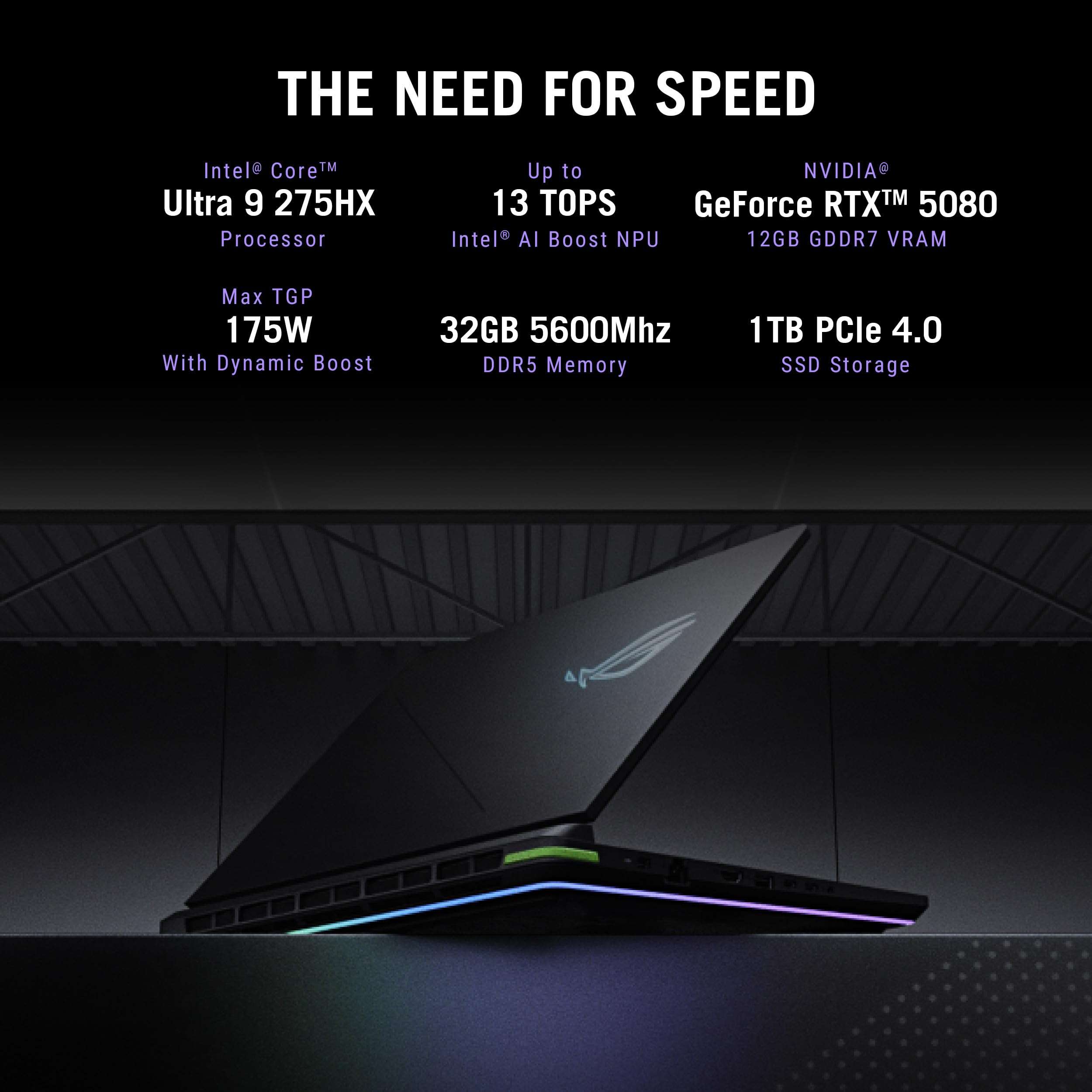 ASUS ROG Strix G16,Intel Core Ultra 9 275HX Gaming Laptop(NVIDIA RTX 5080-16GB/175W TGP/32GB/1TB/FHD+/16"/165Hz/Windows 11/M365 Basic (1Year)*/Office Home 2024/Eclipse Gray/2.65 Kg) G615LW-RV148WS 4