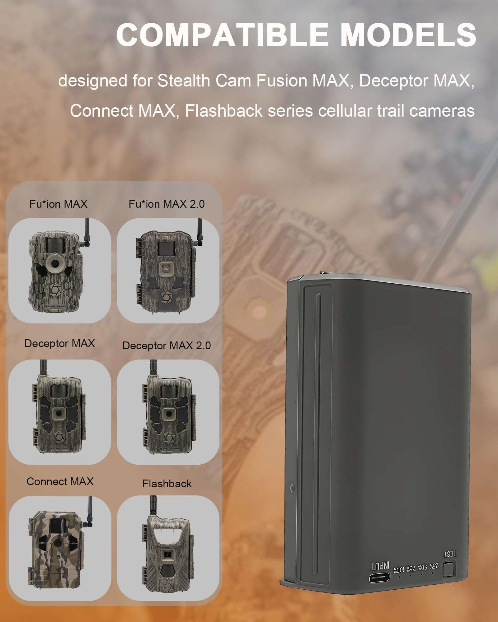 ROYEUEU Rechargeable Battery Pack for Stealth Cam: 2 Pack Lithium Batteries Replacement Compatible with Stealthcam Fusion Deceptor Connect Max Series Flashback Cellular Trail Camera 4