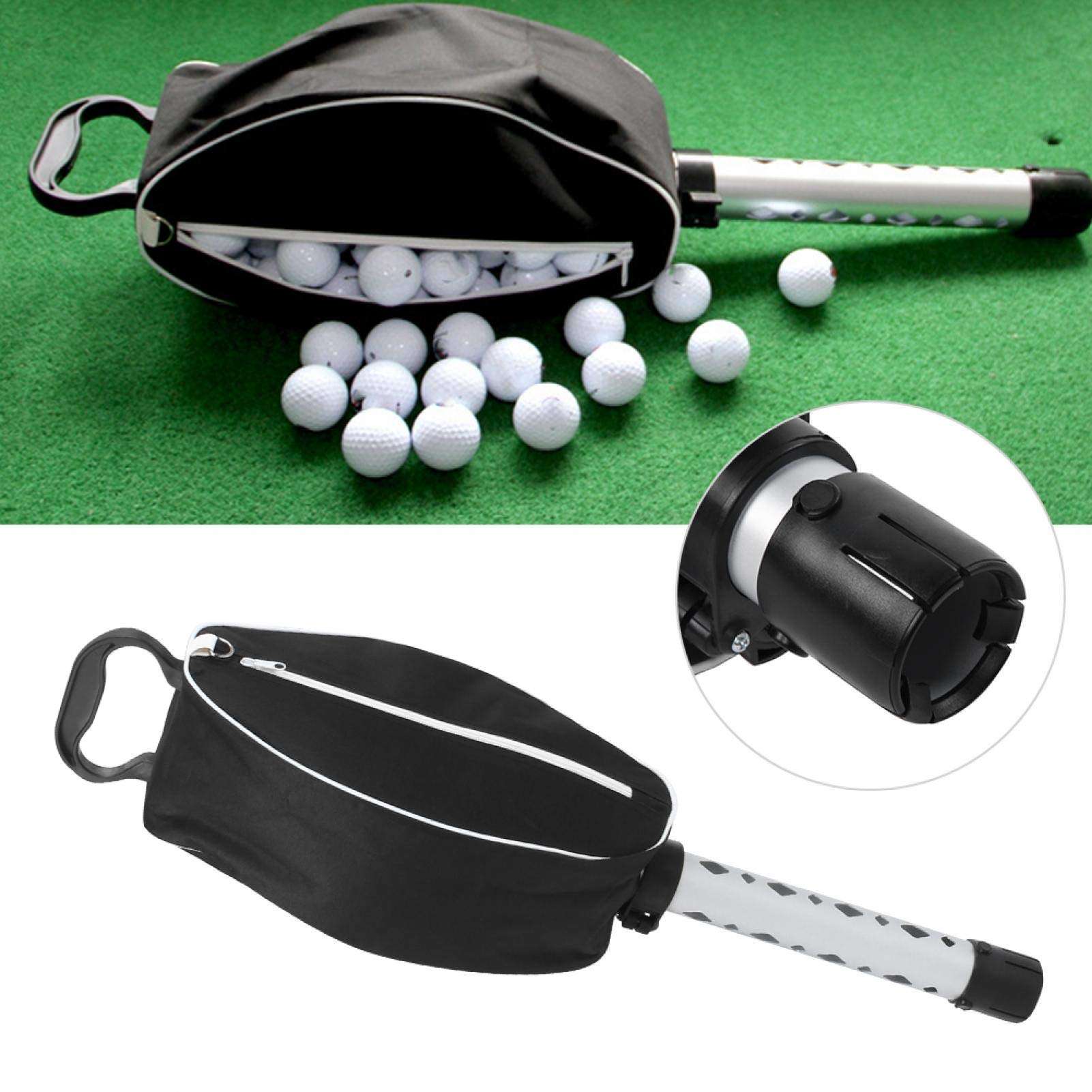 Golf Ball Retriever Tool, Extendable Telescopic Waterproof Golf Ball Picker Upper 80 Balls with Aluminium Tube Shag Bag for Golf Gift 6