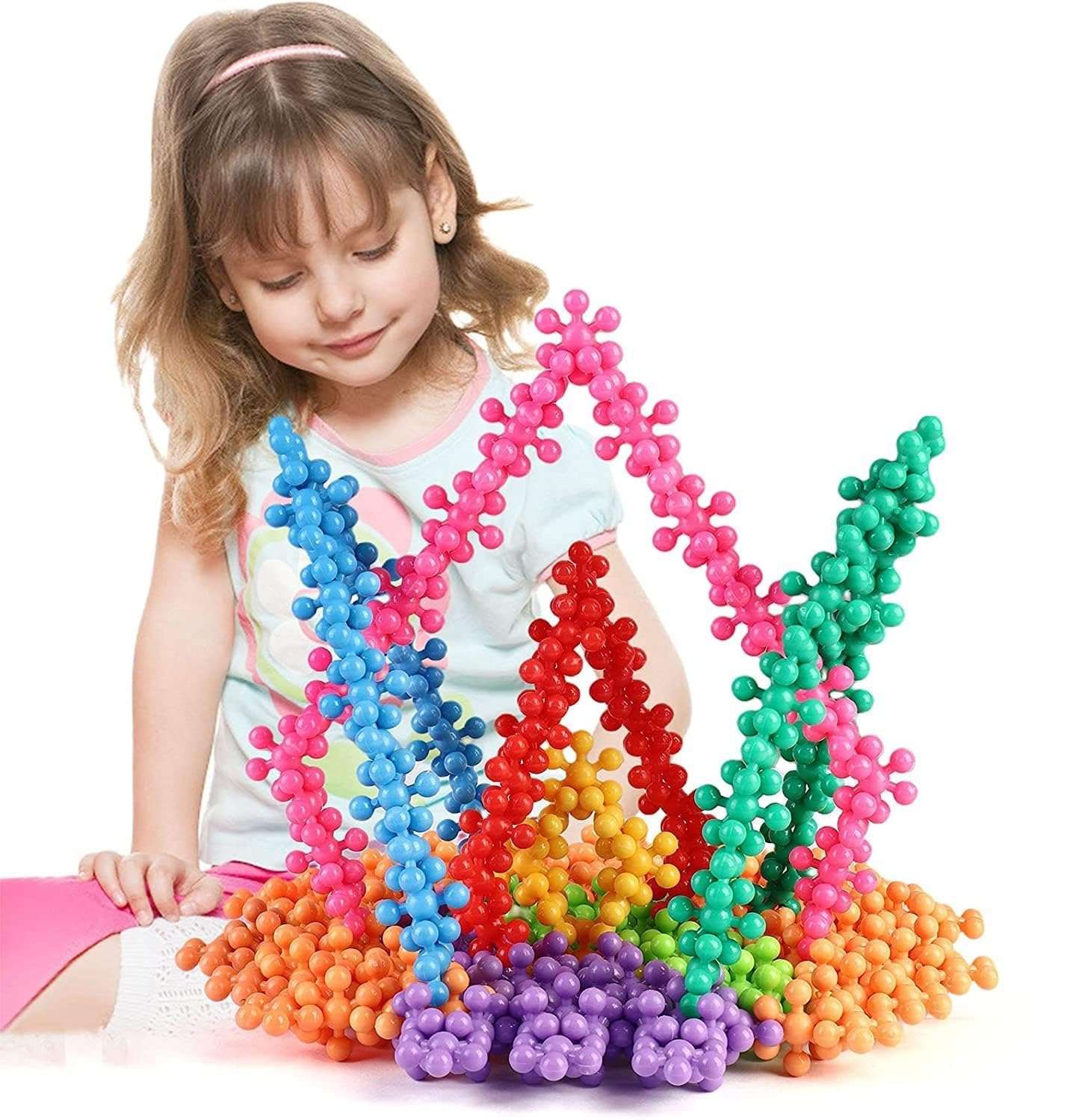 kheddo Starlink Multicolor Interlocking Learning Educational Building Block Toys for Toddlers and 1 Year & Above Kids STARLINK-100PSc 3