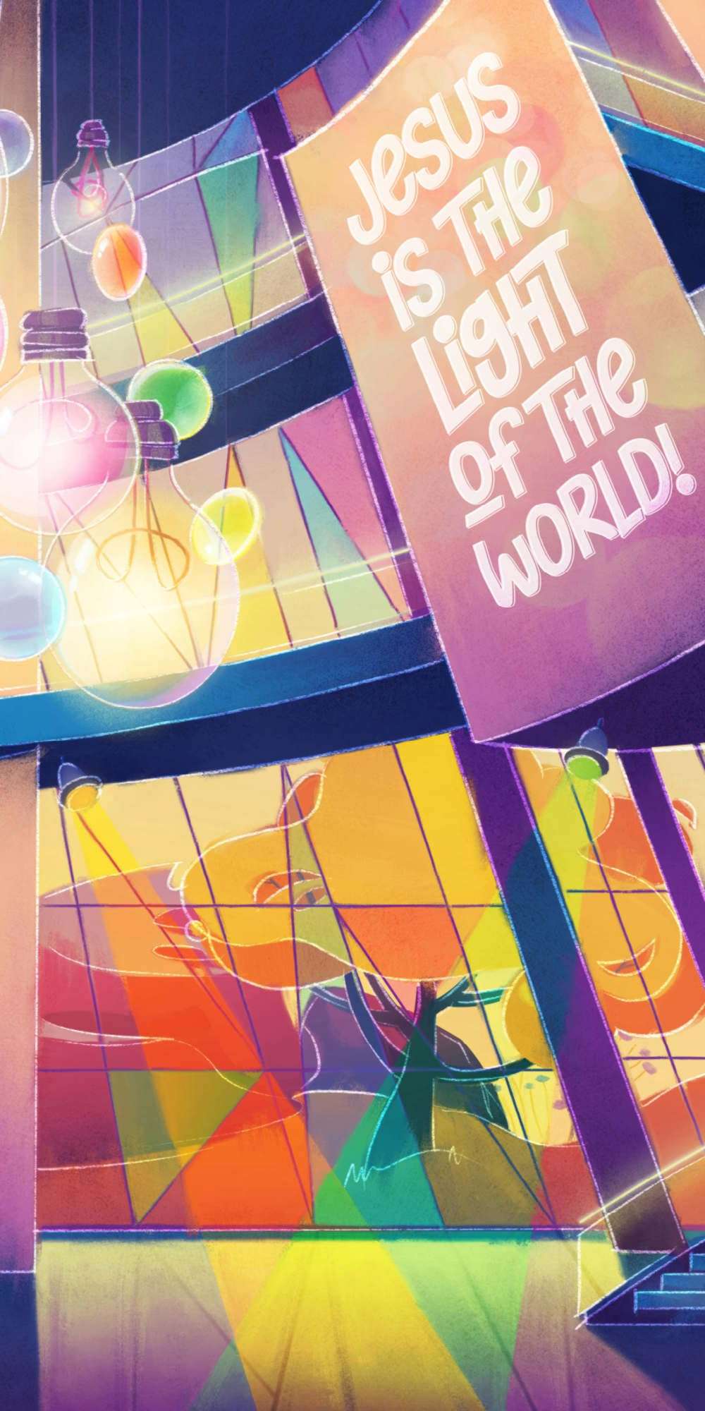 Lifeway Kids VBS 2026 Illumination Station Super Duper Sized Backdrop 6