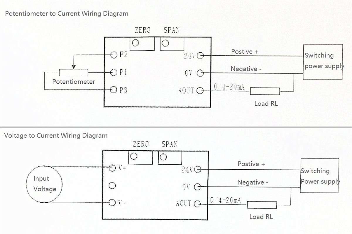 NOYITO Voltage to Current Module 0-24V to 4-20mA 4
