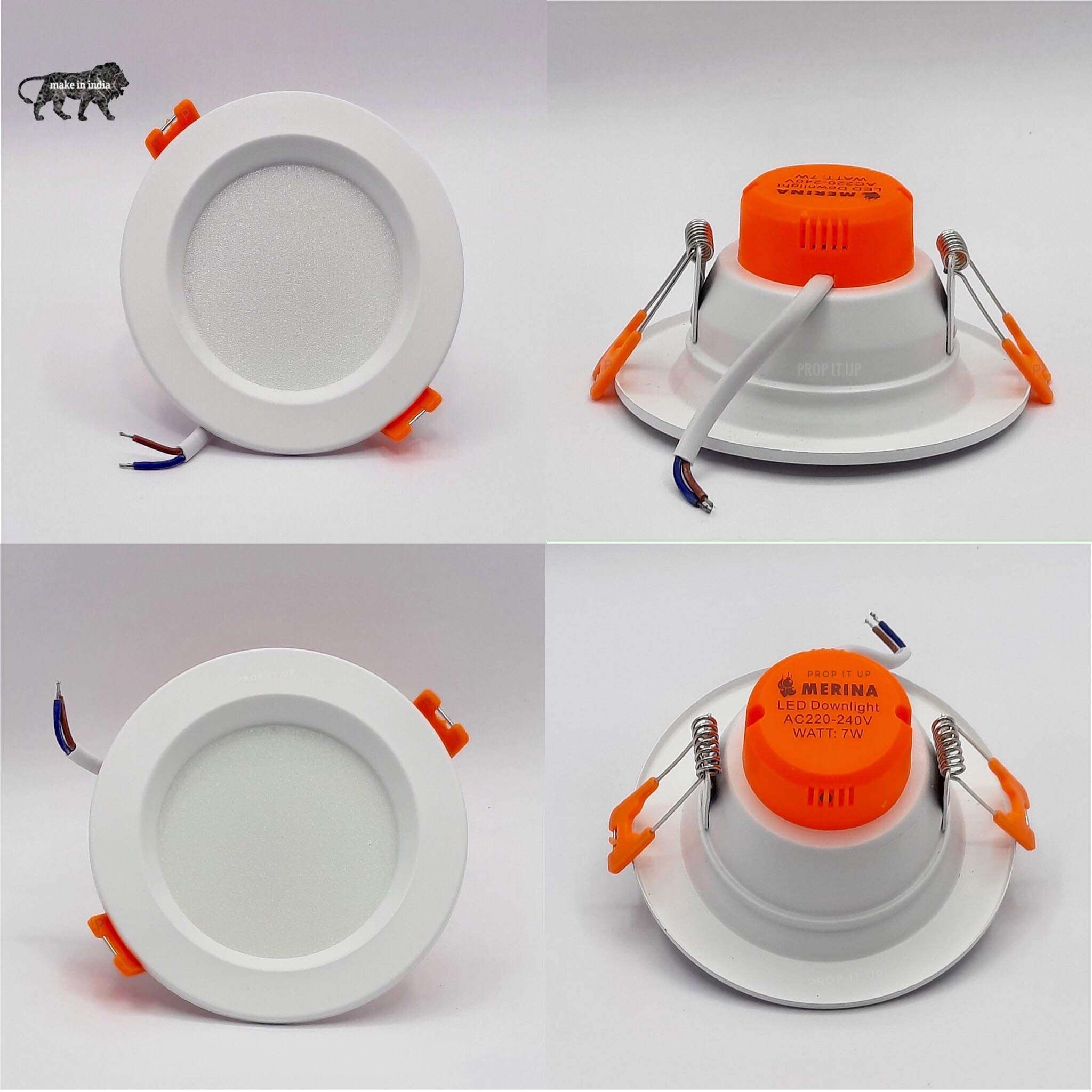 Prop It Up Ac 220 Metal and Plastic Led ceiling/concealed light, Blue, Round 5