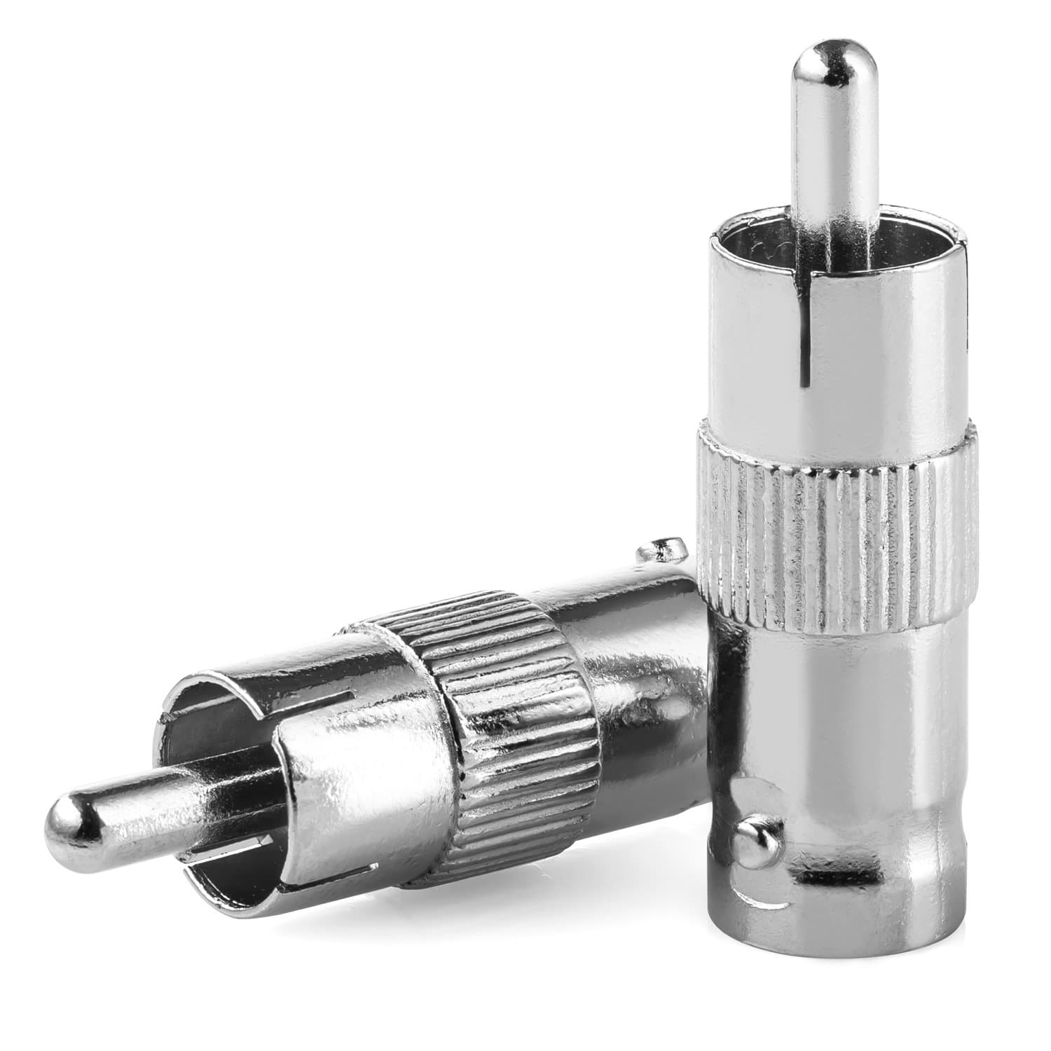 Pack of 6 BNC RCA Cable Electronics Adapter: Nickel Plated Female to Male Connector for DVR, Satellite TV, CCTV, and Security Camera Systems - MAXIMM 4