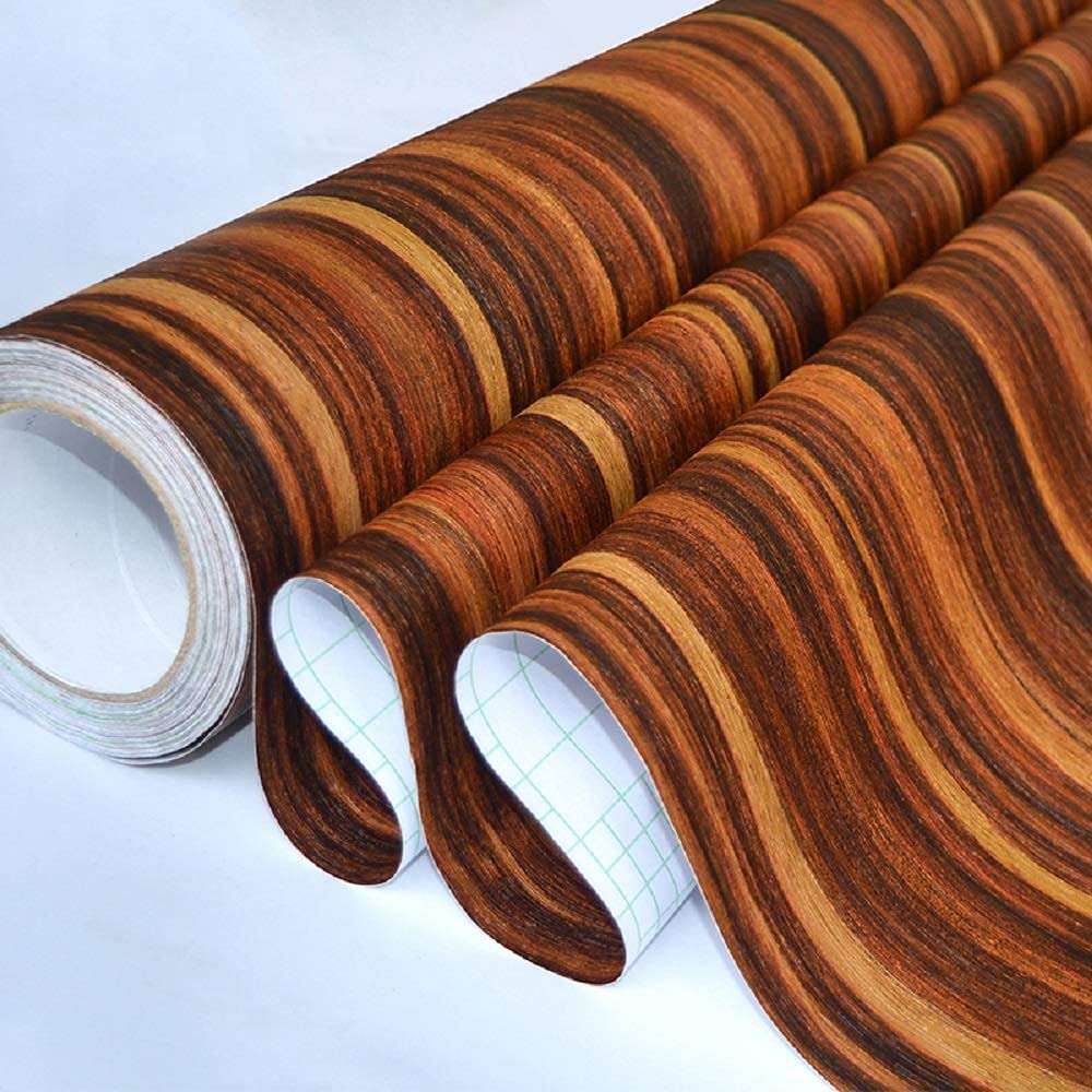 SurfNPick Adhesive Wood Grain PVC Wallpaper Vinyl Film Sheet Wooden Old Furniture Film Sticker Wooden Wrap for Wooden Door, Wardrobe, Almirah, Fridge, Tabletop, Wall, Floor, DIY & Other(24*72INCHES) 3