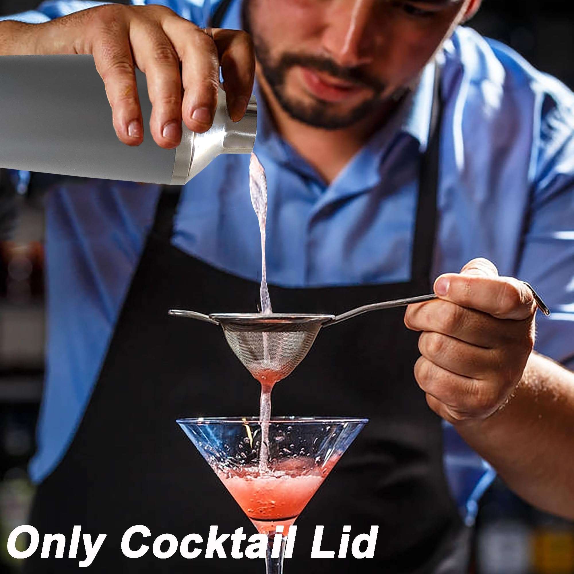 Cocktail Shaker Lid Compatible for Yeti 20oz Lid Cocktail Shaker Lid Stainless Steel Tumbler Lid Replacement Compatible for Most 20 oz Tumblers 4