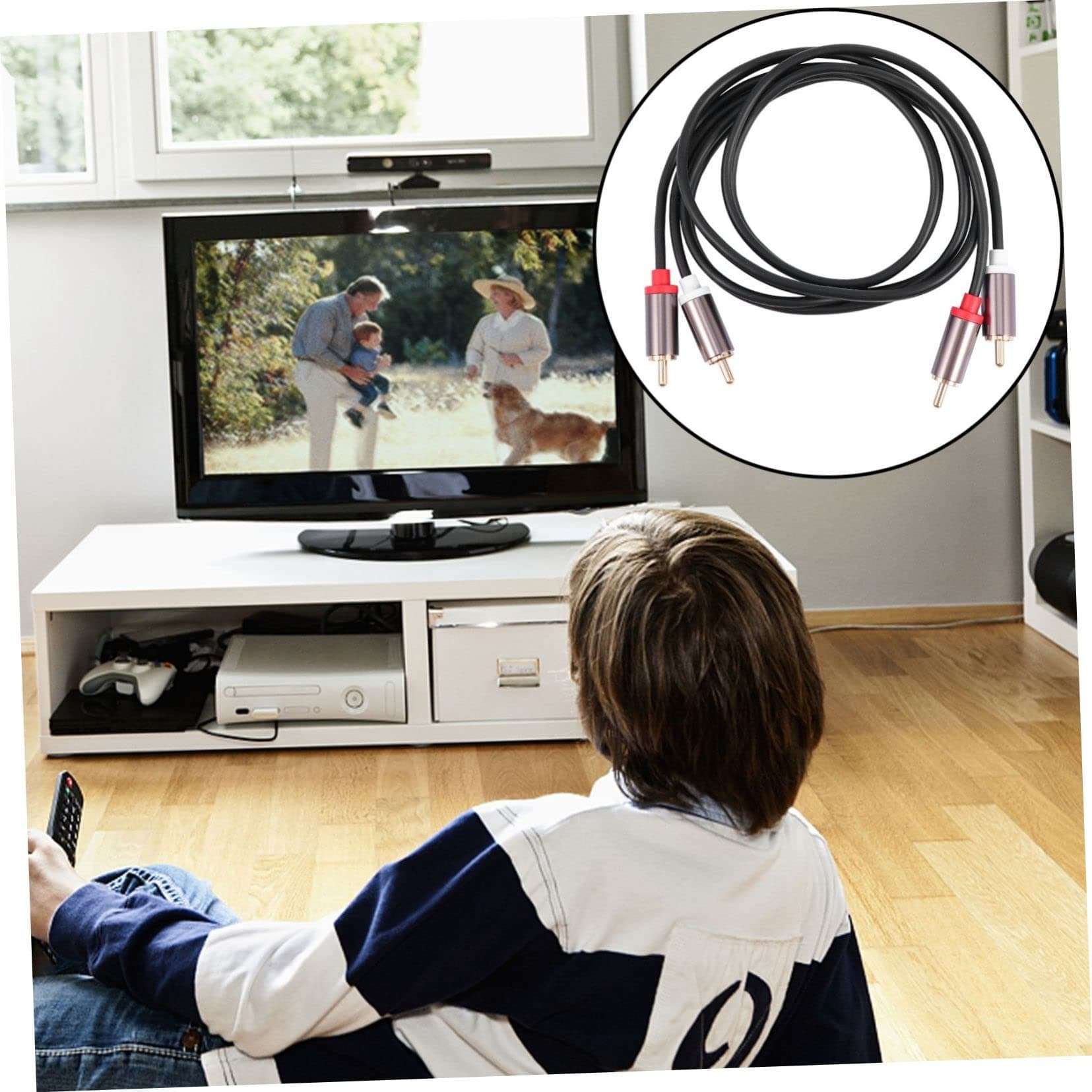 OSALADI 2 2 Audio Cable Adapter Cable Coaxial Cable HDTV Cable Headphones Adapter Cable for HDTV Headphone Adapters Male Stereo Cable Conversion Cable Male Audio Adapter Copper Conductor 5